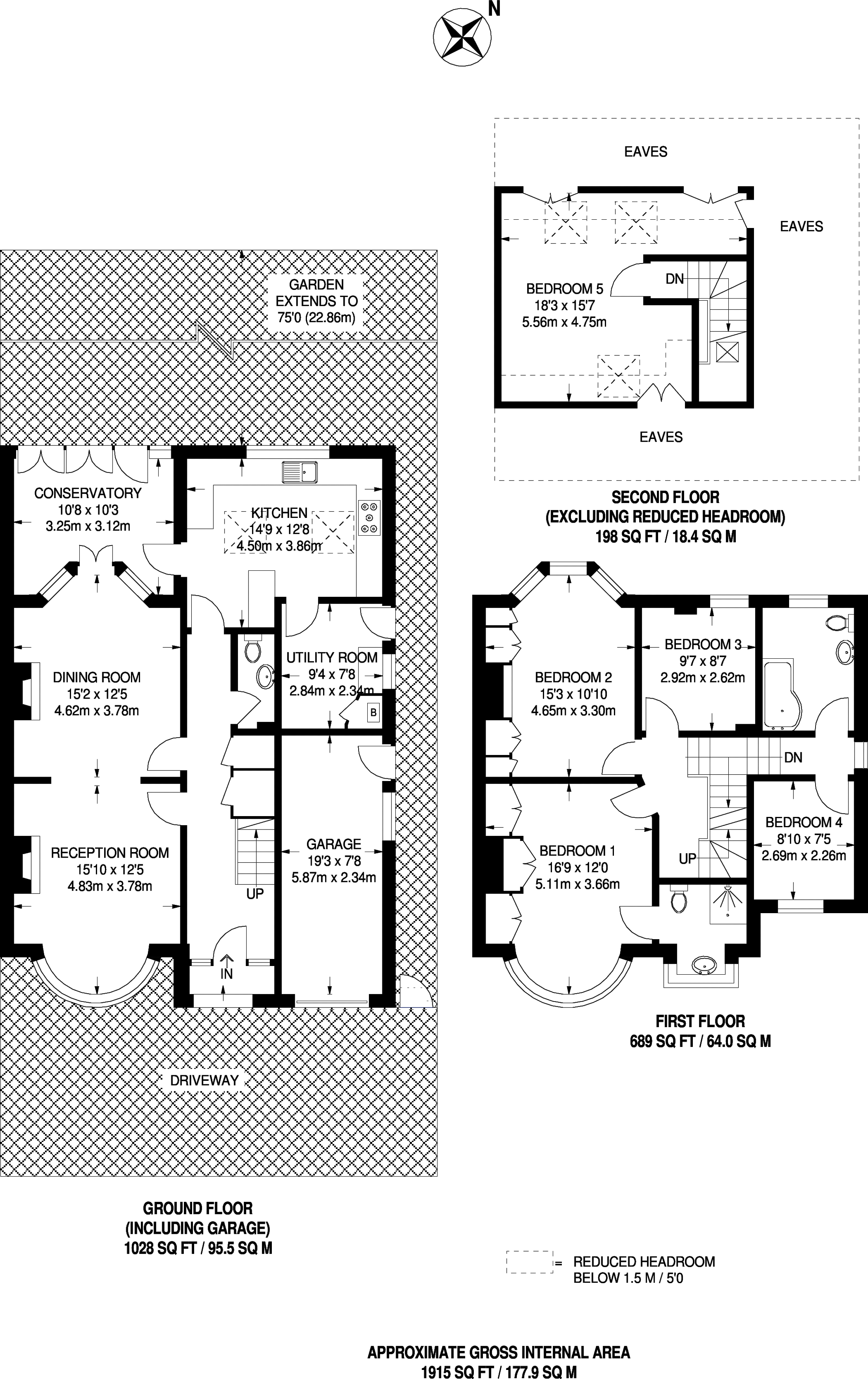 5 Bedrooms Semi-detached house to rent in Marlborough Avenue, Ruislip HA4