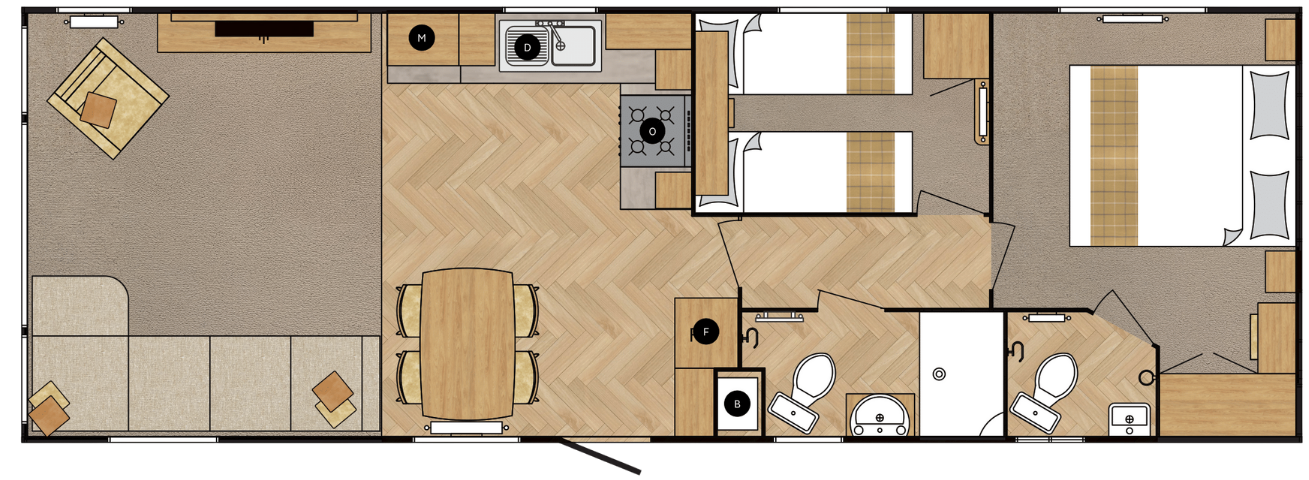 M35, Green Meadow Premier Leisure Park, Oxwich floorplan