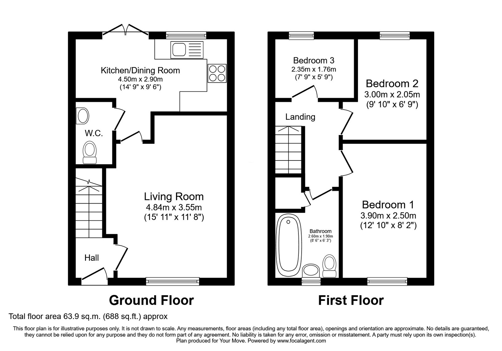 16, Hutchinson Close, Manchester floorplan