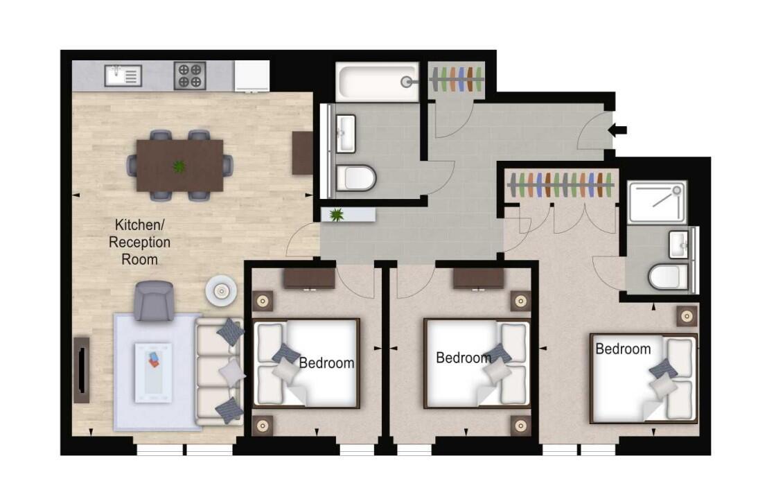 Apartment, 709, Merchant Square East, London floorplan