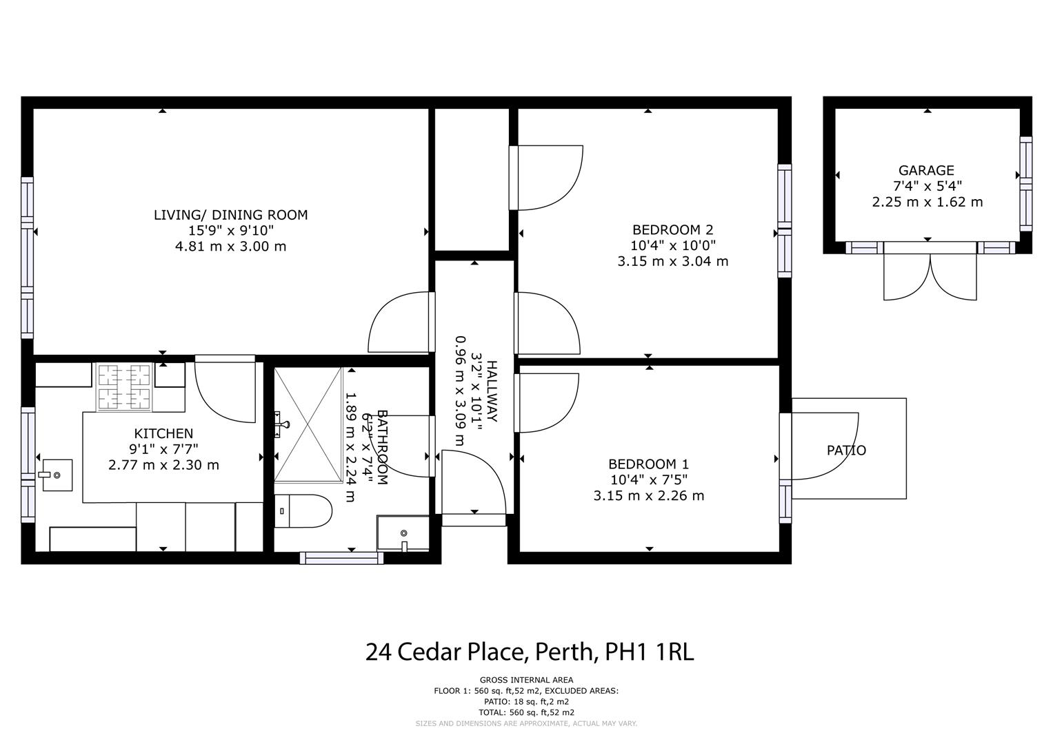 24, Cedar Place, Perth, Perth And Kinross PH1, 2 bedroom semidetached