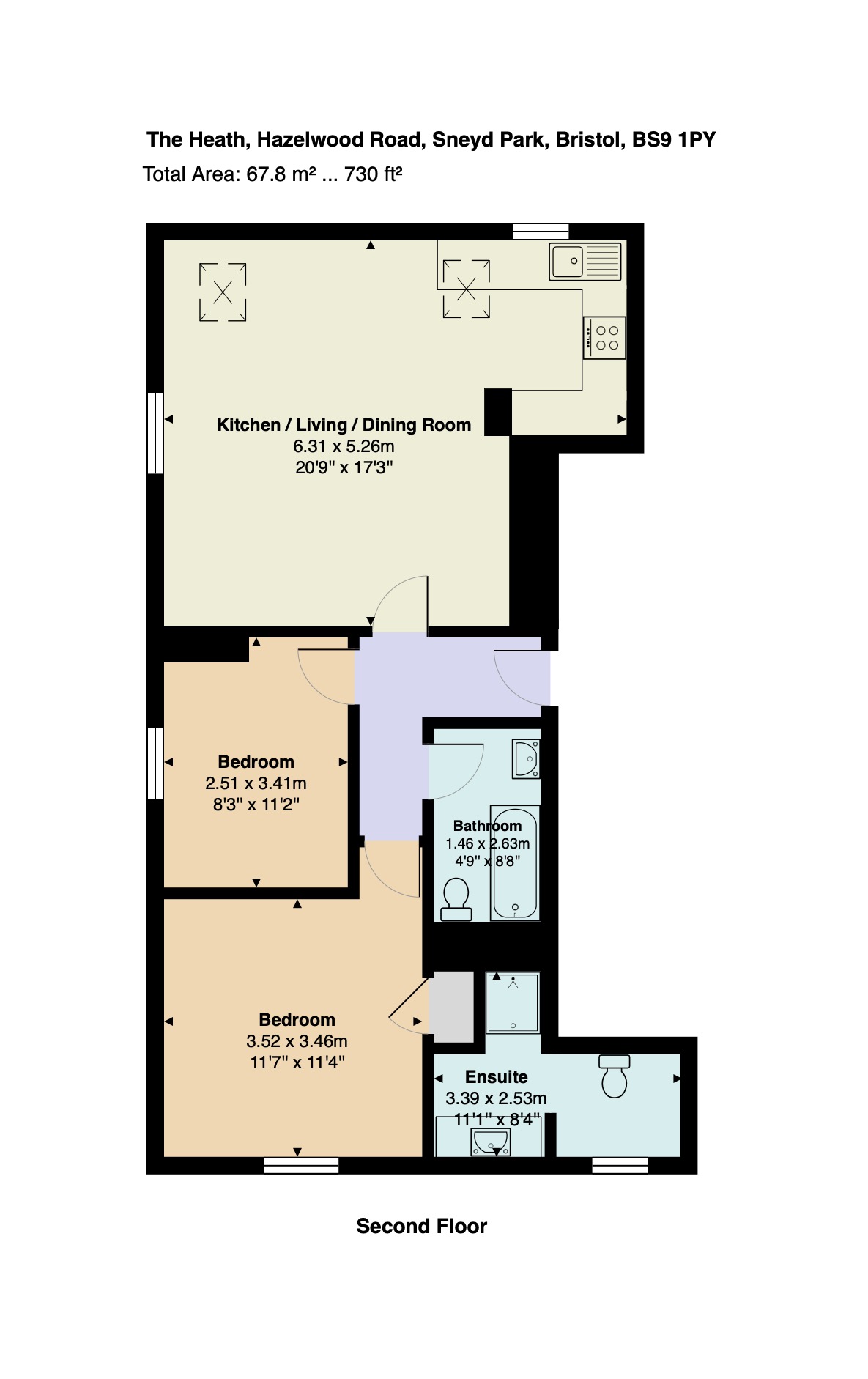 Flat 7, The Heath,, Hazelwood Road, Bristol floorplan