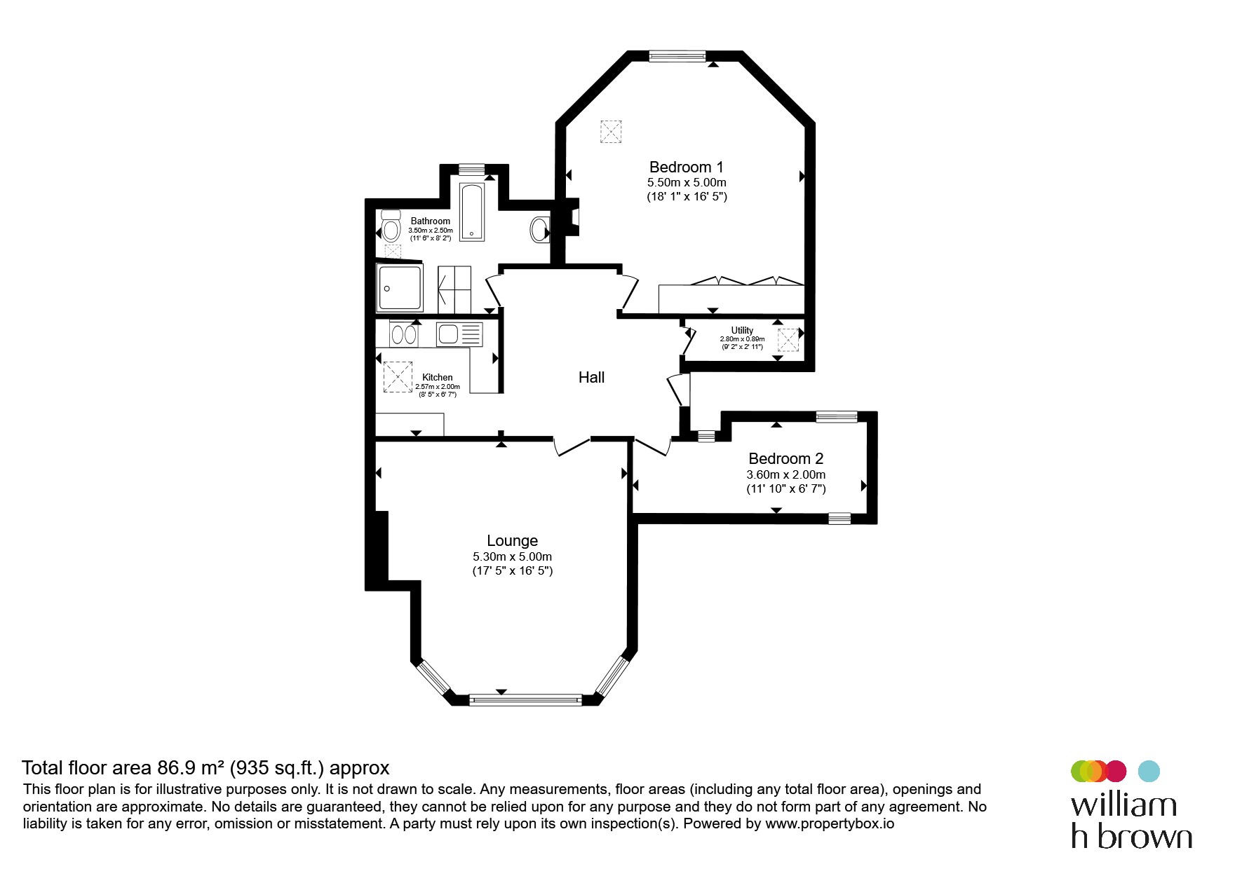 Flat 3, Munstead House, 11, Rutland Road, HARROGATE floorplan
