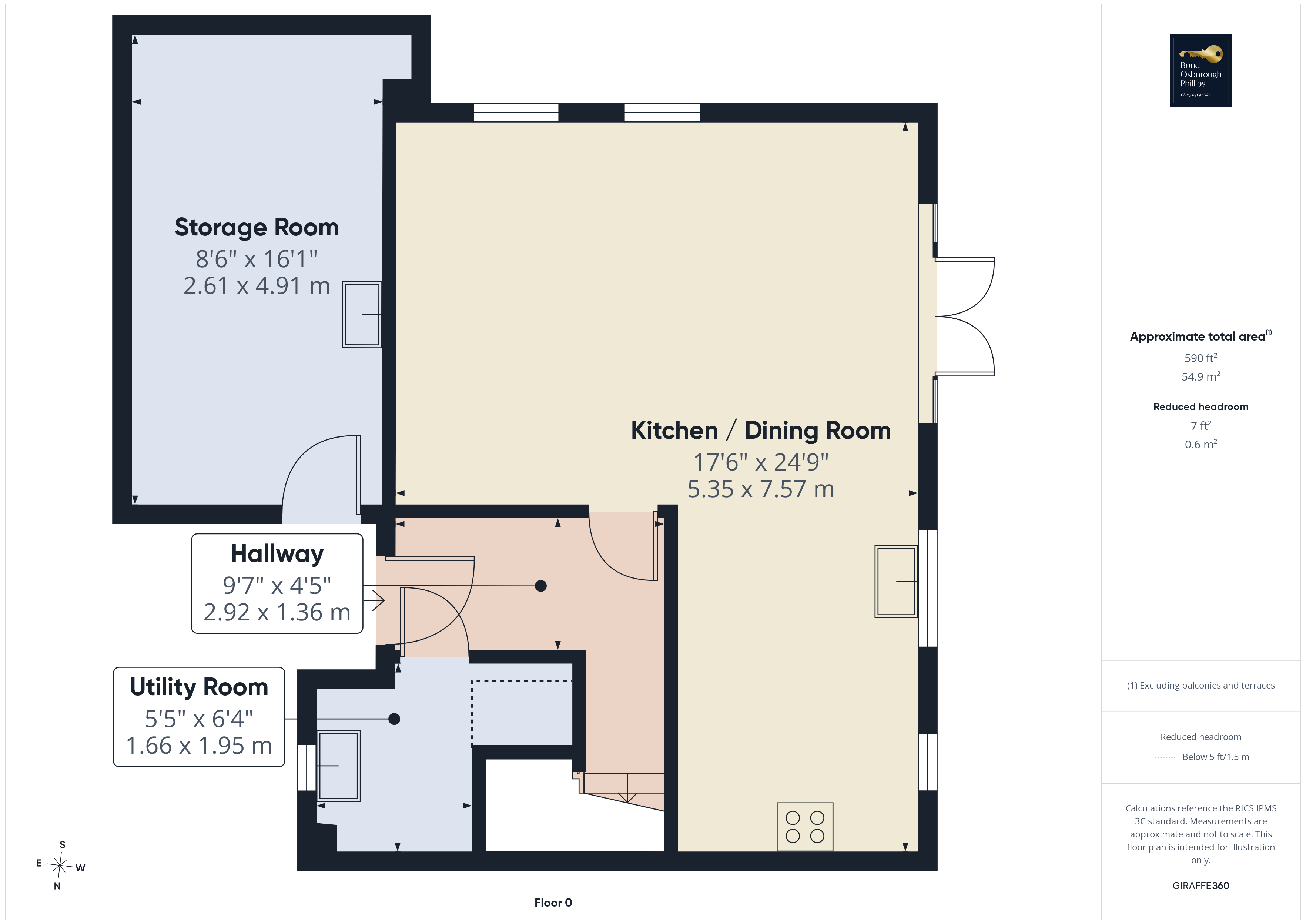 Honeycombs,, Row, Bodmin floorplan