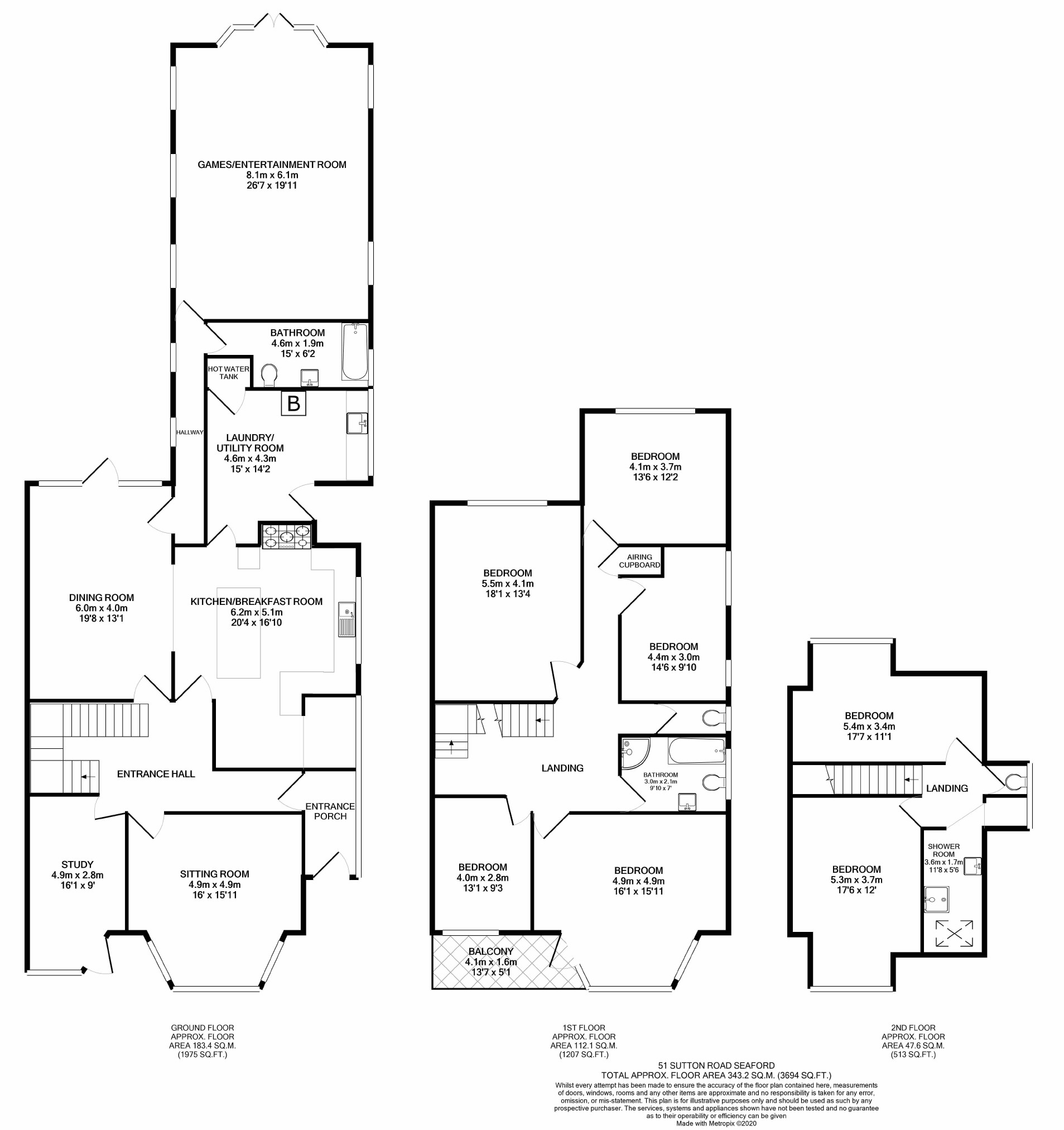 Sutton Road, Seaford, East Sussex BN25, 7 bedroom semidetached house for sale 55210254