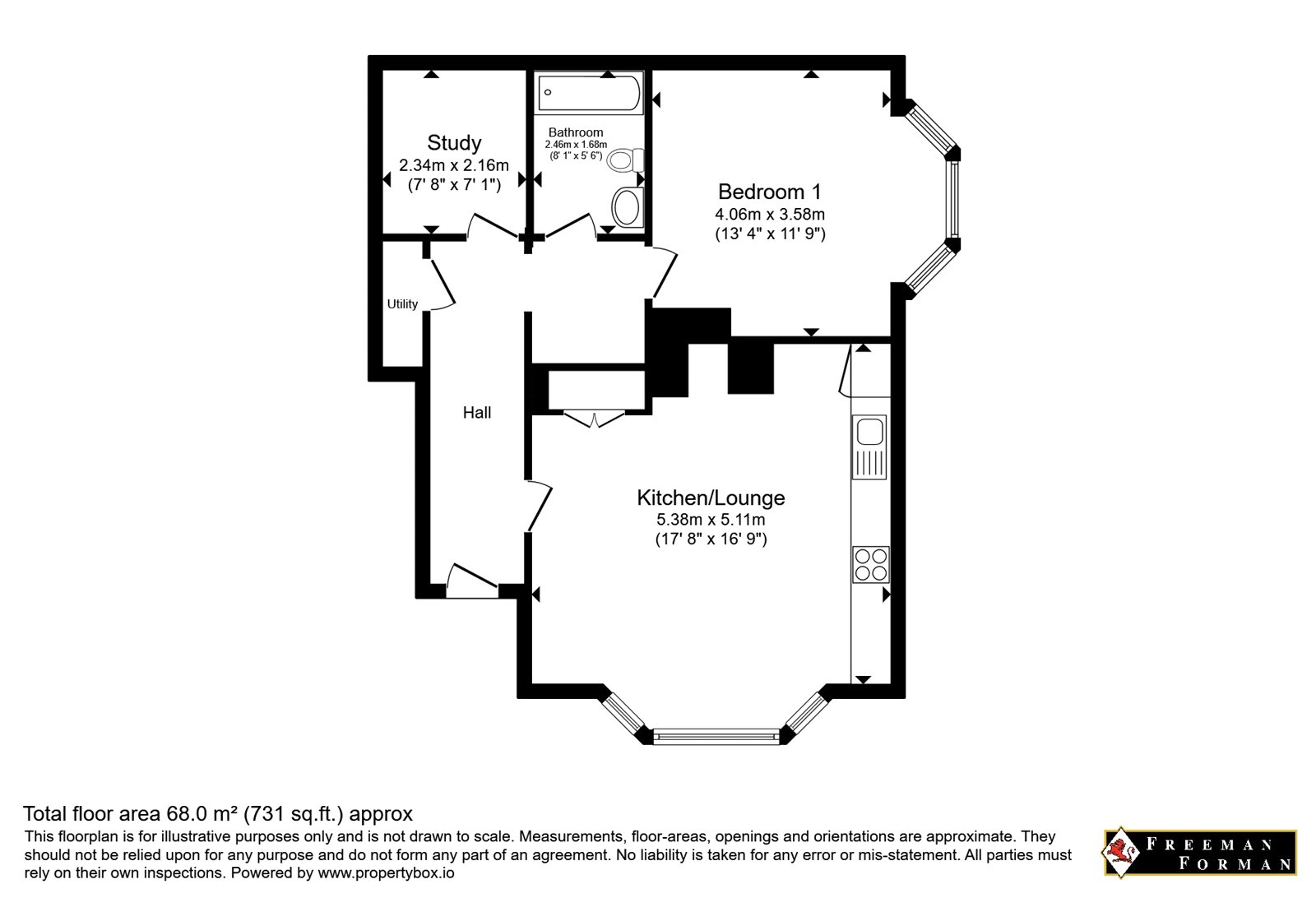 Flat 4, 35-37,, Woodbury Park Road, Kent floorplan