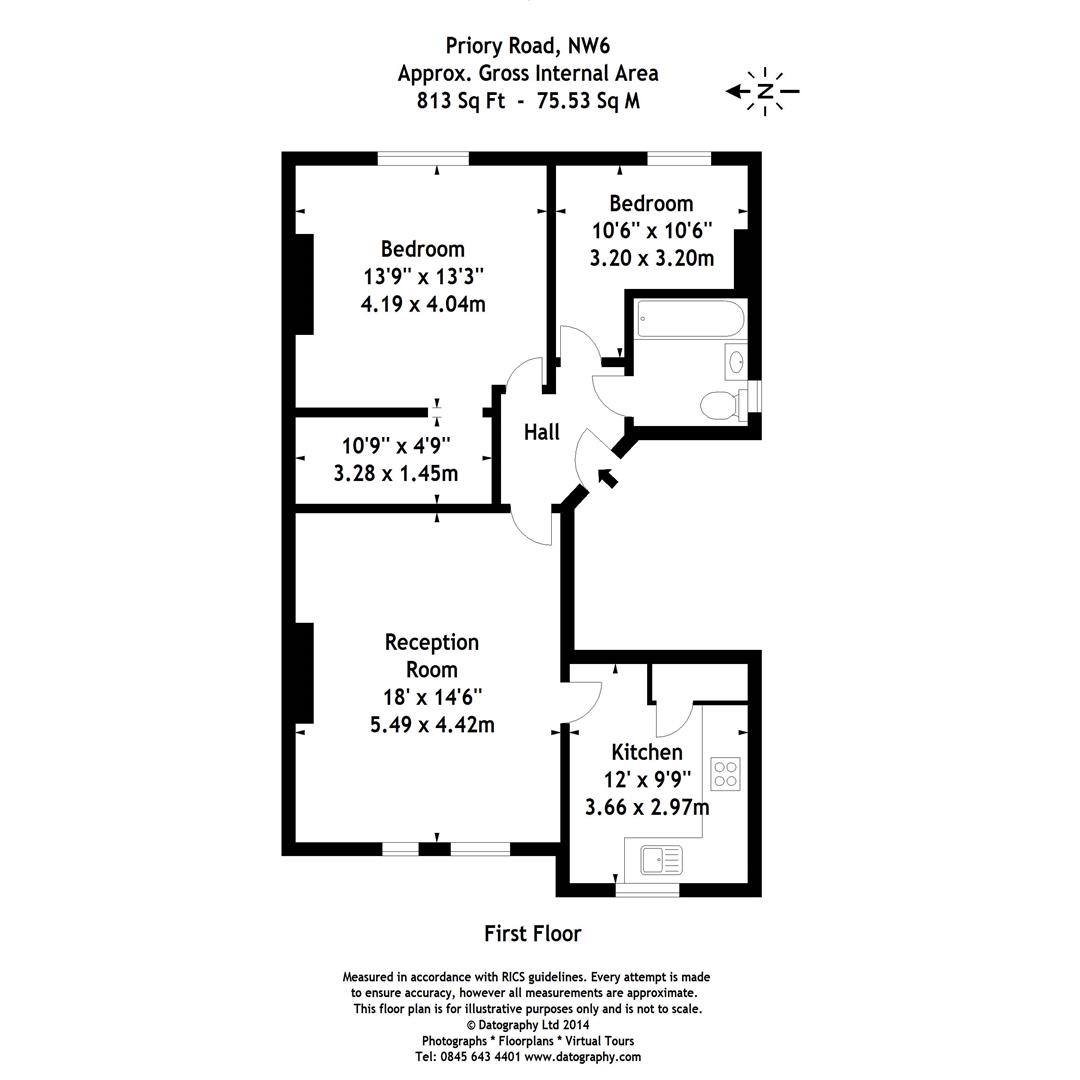 Priory Road, London floorplan