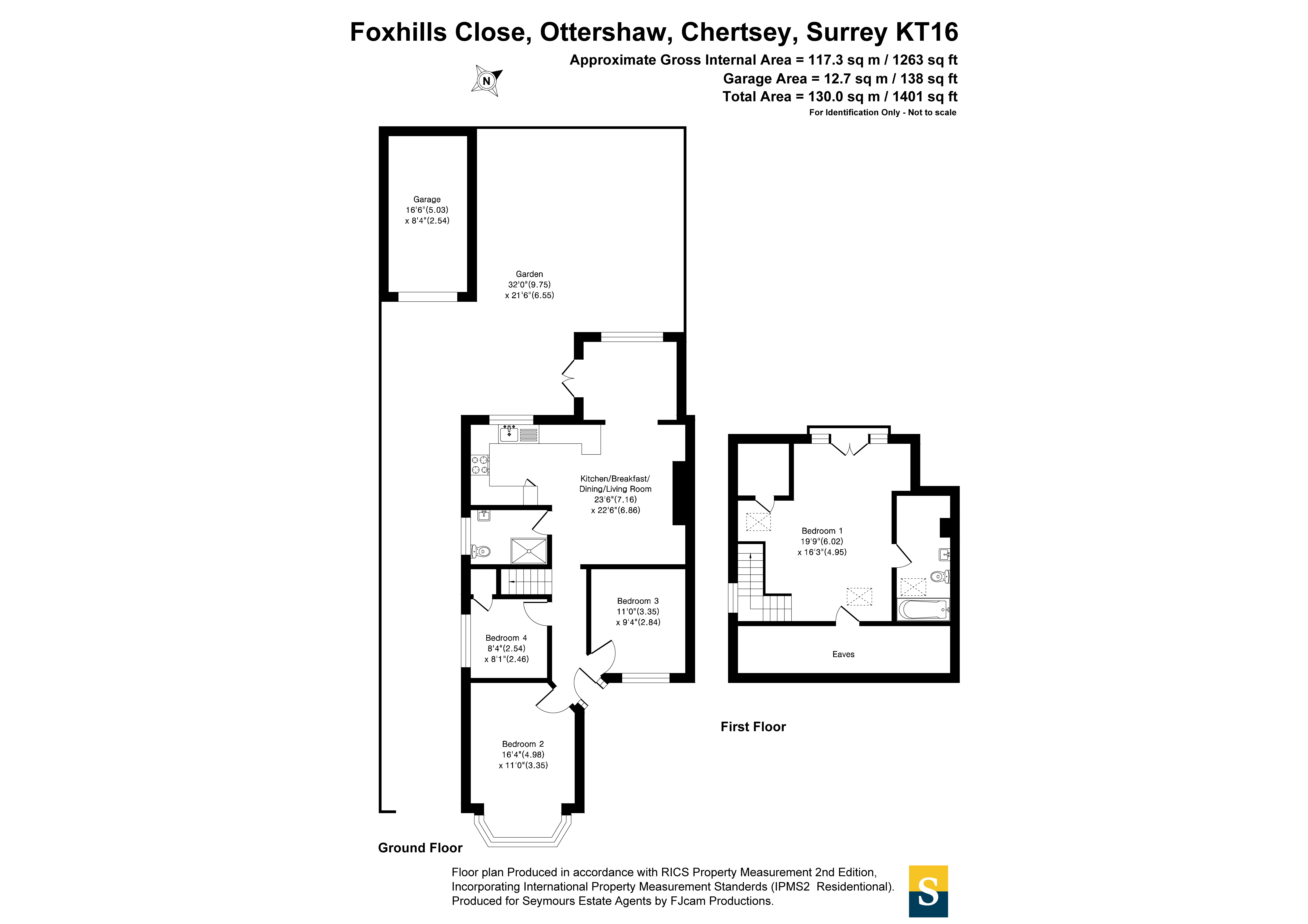 8, Foxhills Close, Chertsey floorplan