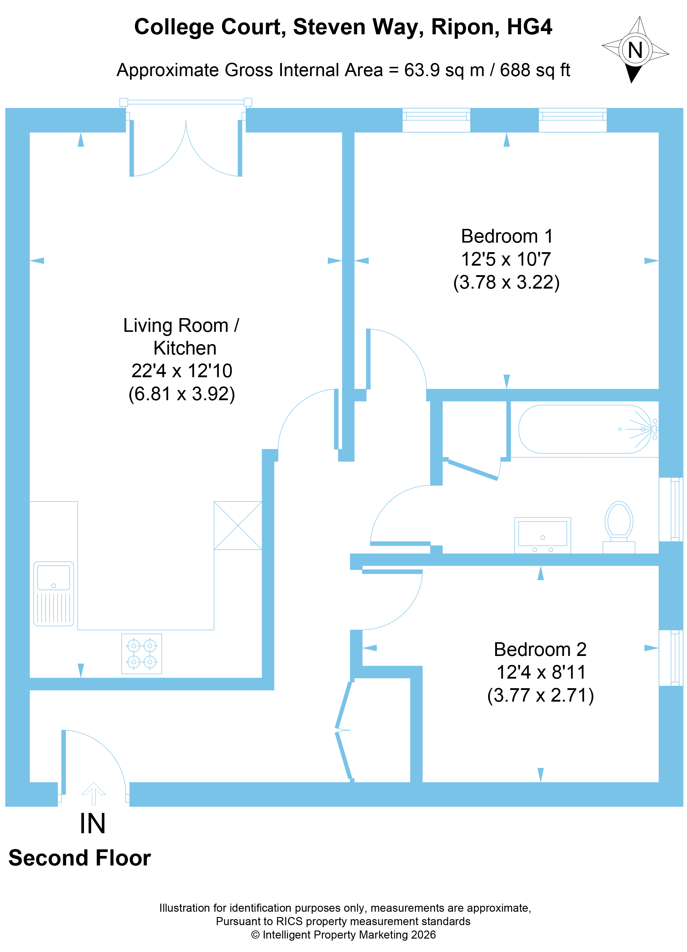 34, College Court, Ripon floorplan