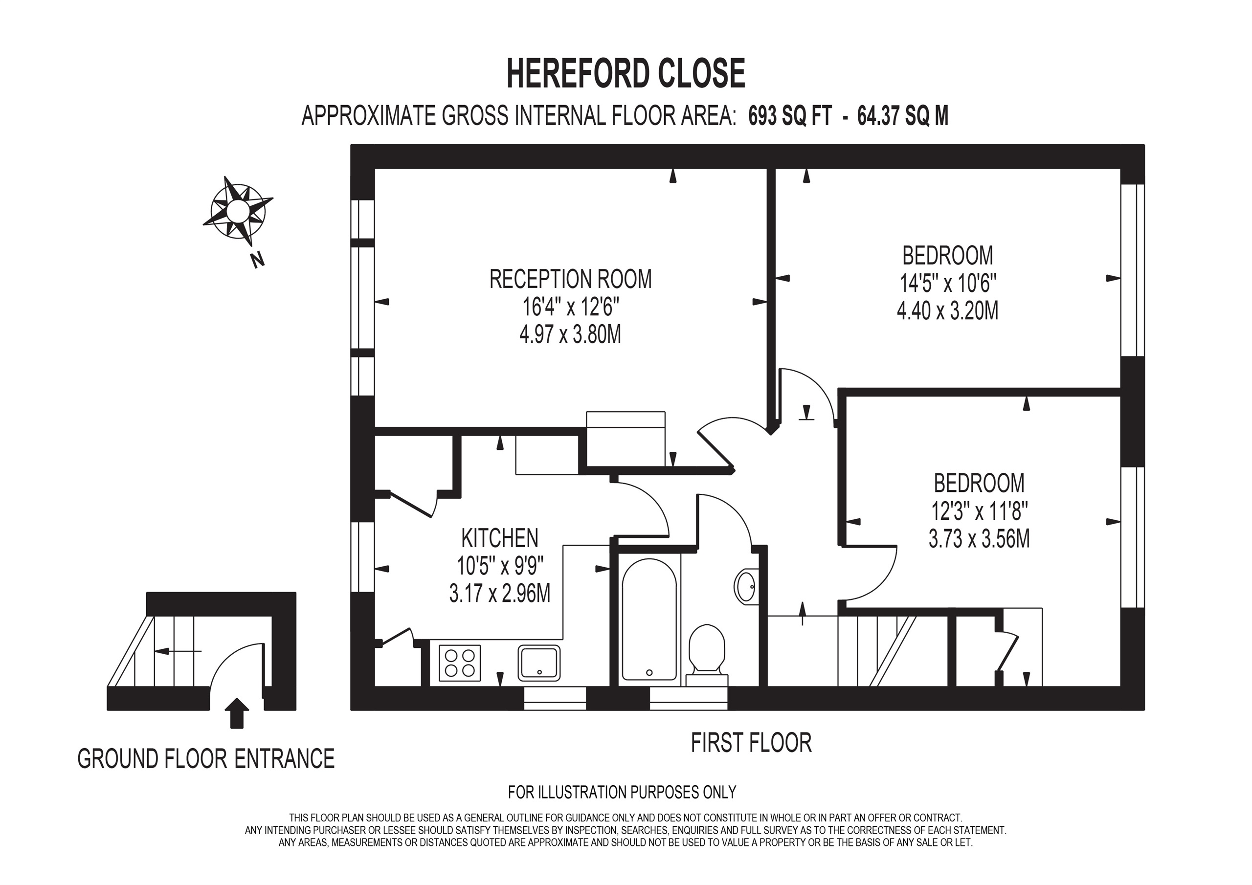 2 Bedrooms Maisonette for sale in Hereford Close, Epsom KT18