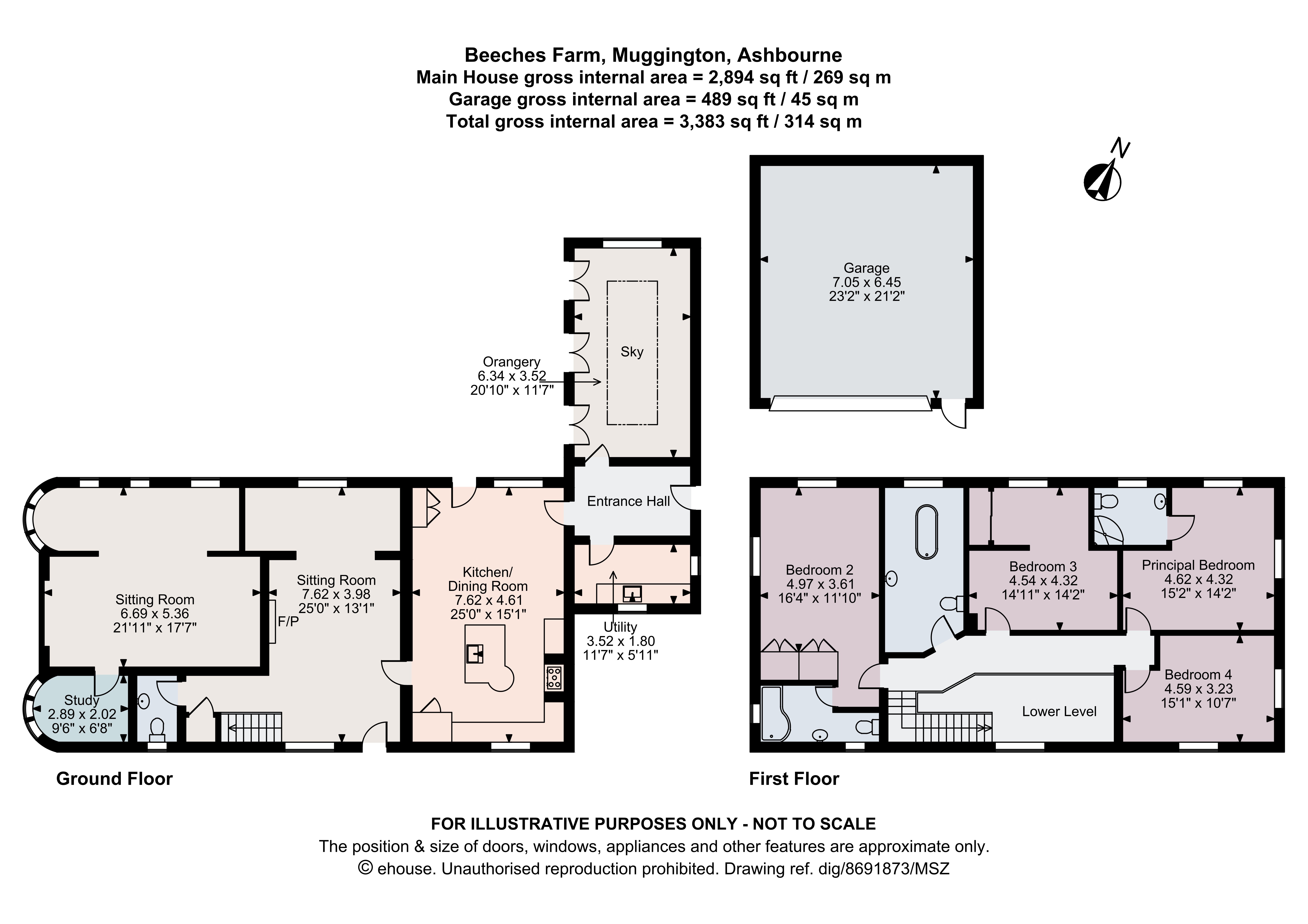 Beeches Farm,, Church Lane, Weston Underwood floorplan