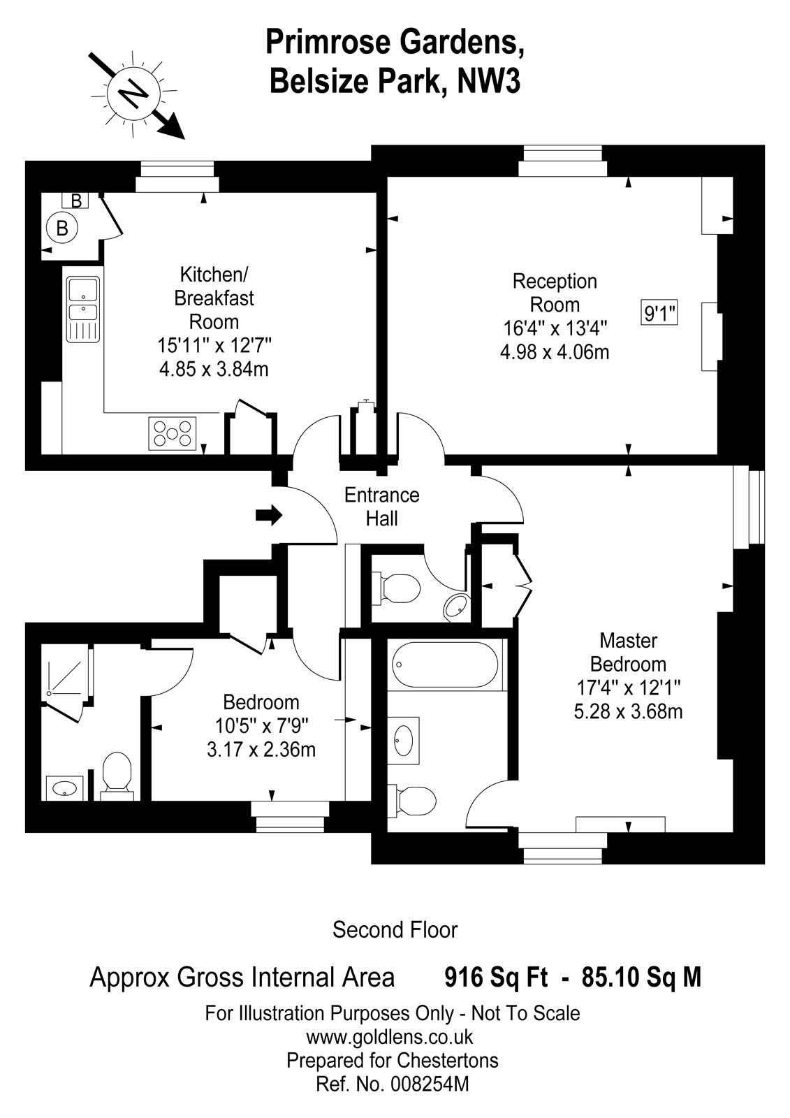 2 Bedrooms Flat to rent in Primrose Gardens, Belsize Park, London NW3