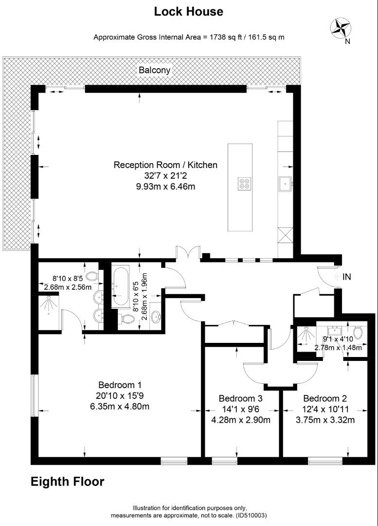 3 Bedrooms Flat to rent in The Lock House, Camden NW1