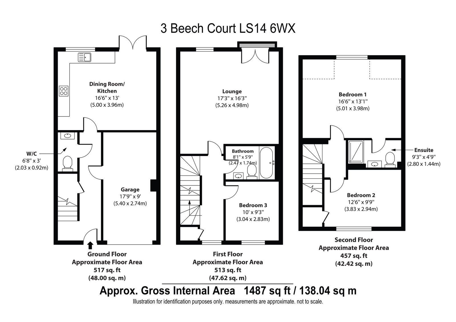 3, Beech Court, Leeds floorplan