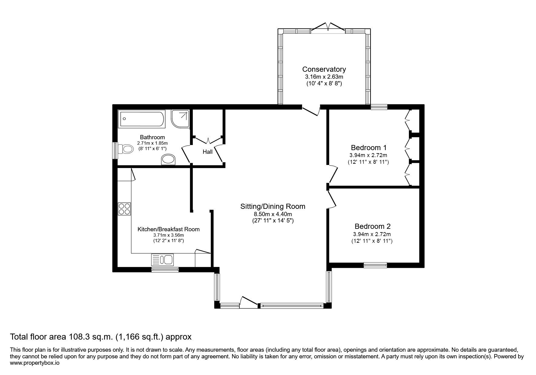 Longworth Cottage, Brockington Grange Mews, Bromyard floorplan