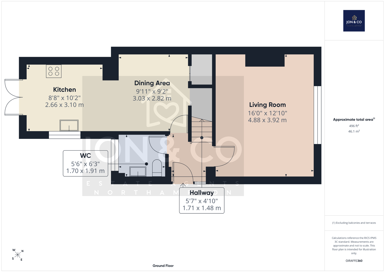 134, Ryeland Road, Northampton floorplan