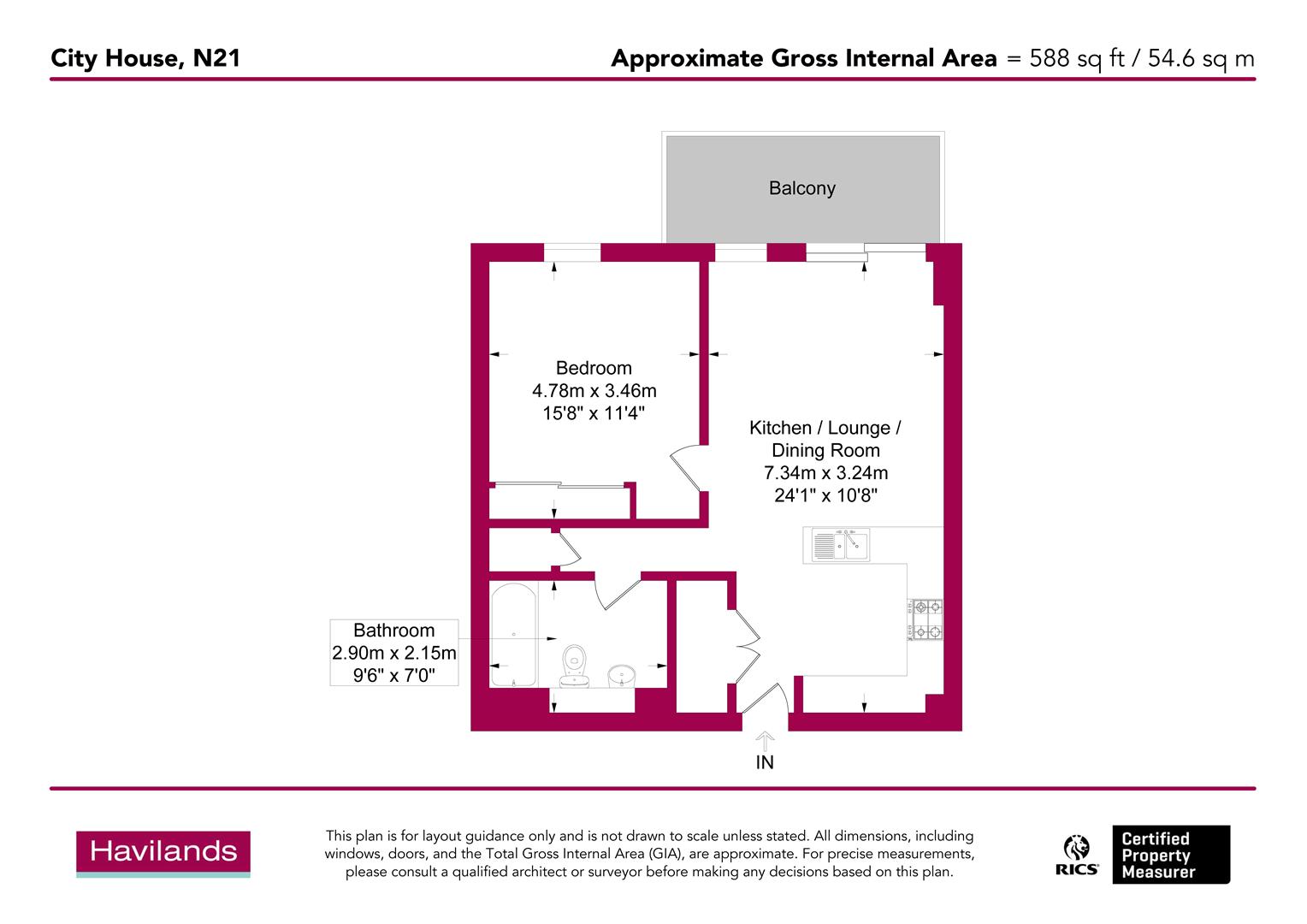 33 City House, 794 Green Lanes, Winchmore Hill floorplan