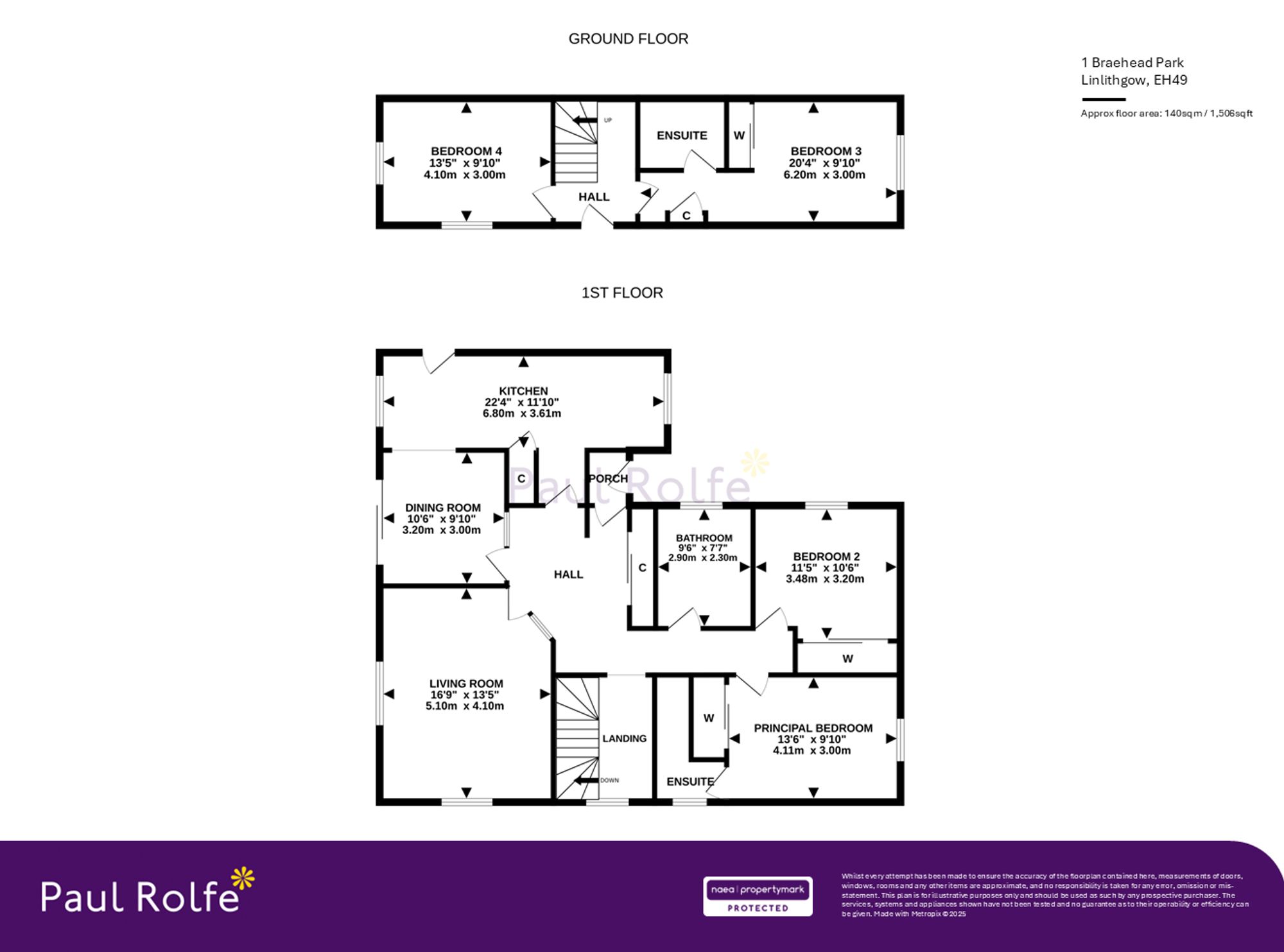 1 Braehead Park, Linlithgow floorplan