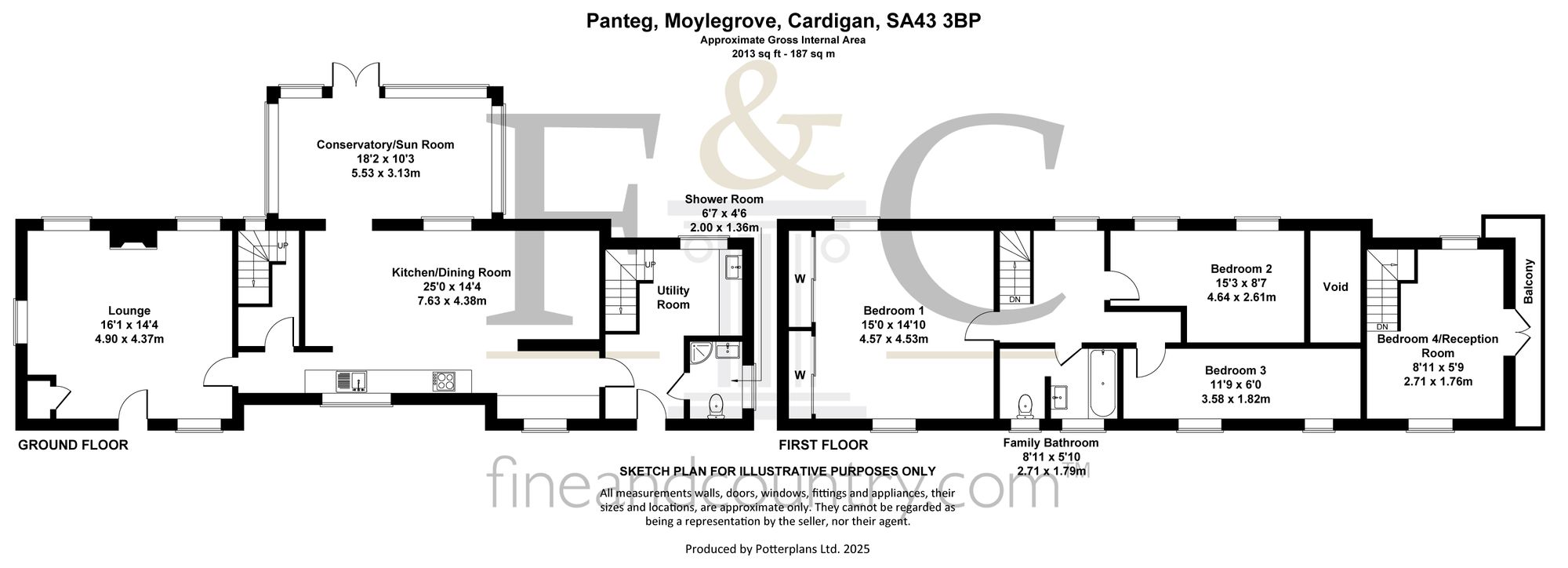 Panteg, Cardigan floorplan