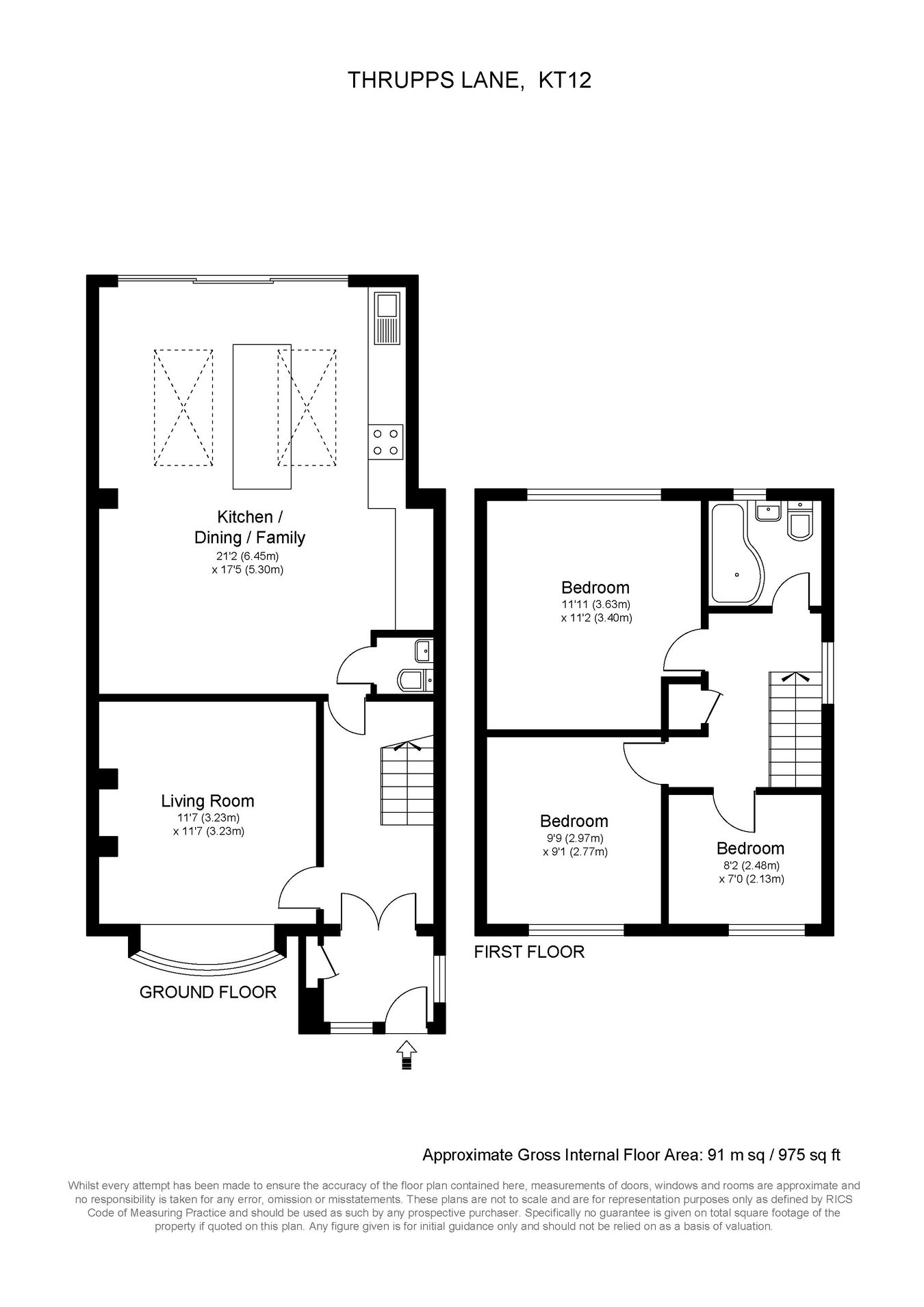 21b, Thrupps Lane, Walton-on-Thames floorplan