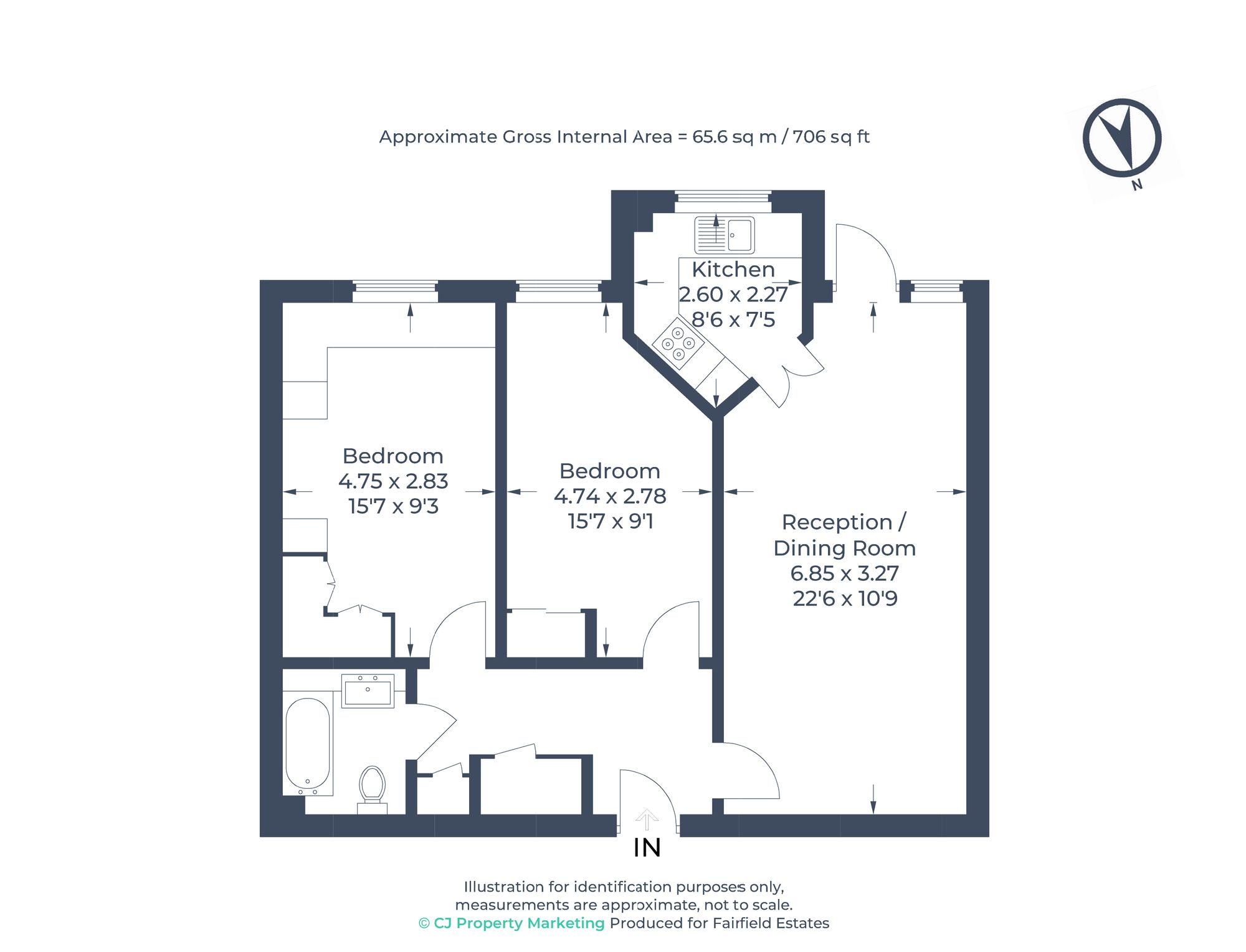 16 Crosfield Court 244-248 Lower High Street, Watford floorplan