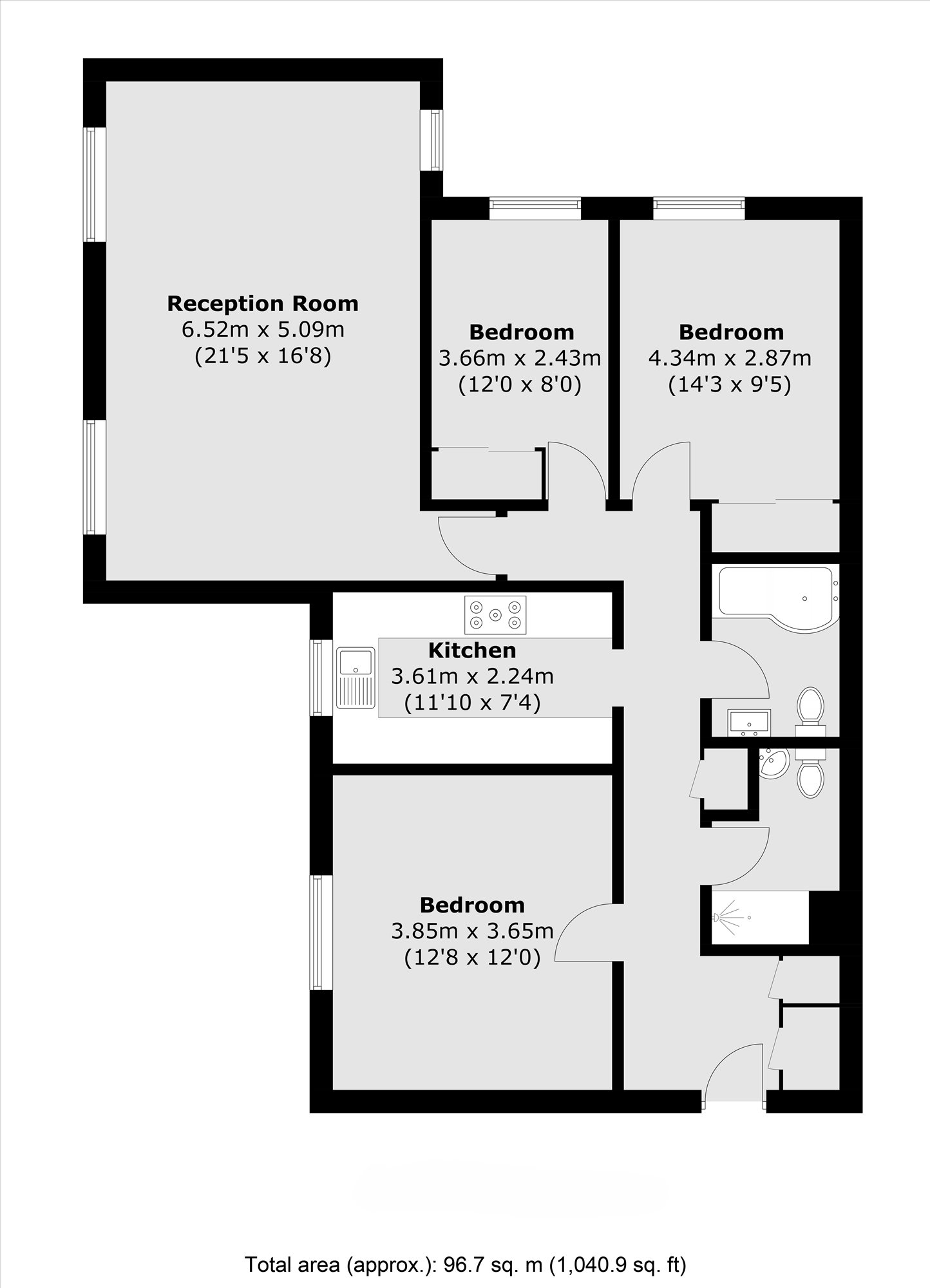Flat 1, Chiltern House, 16, Hillcrest Road, London floorplan