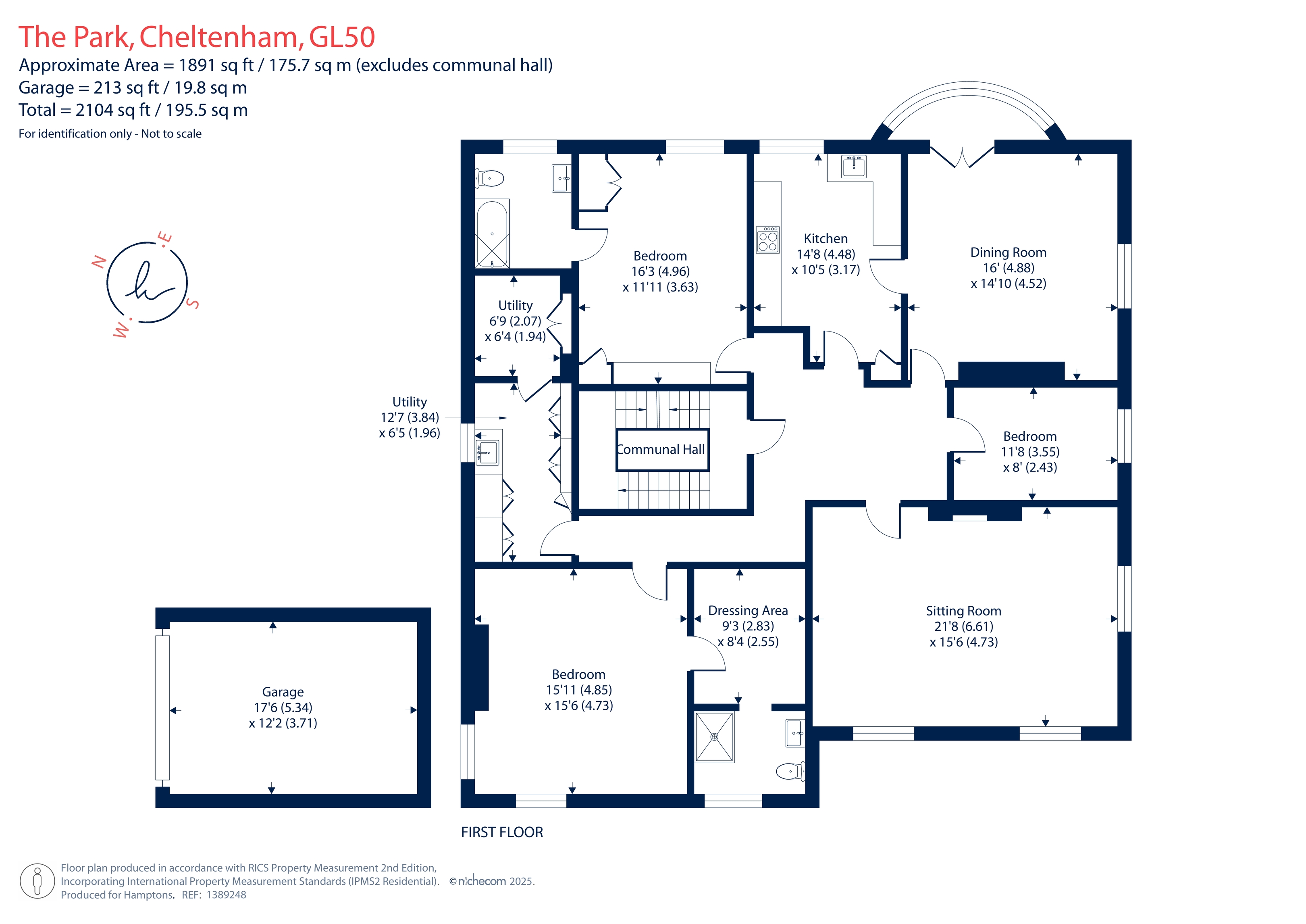 Flat 5 Redesdale House, 85 The Park, Cheltenham floorplan