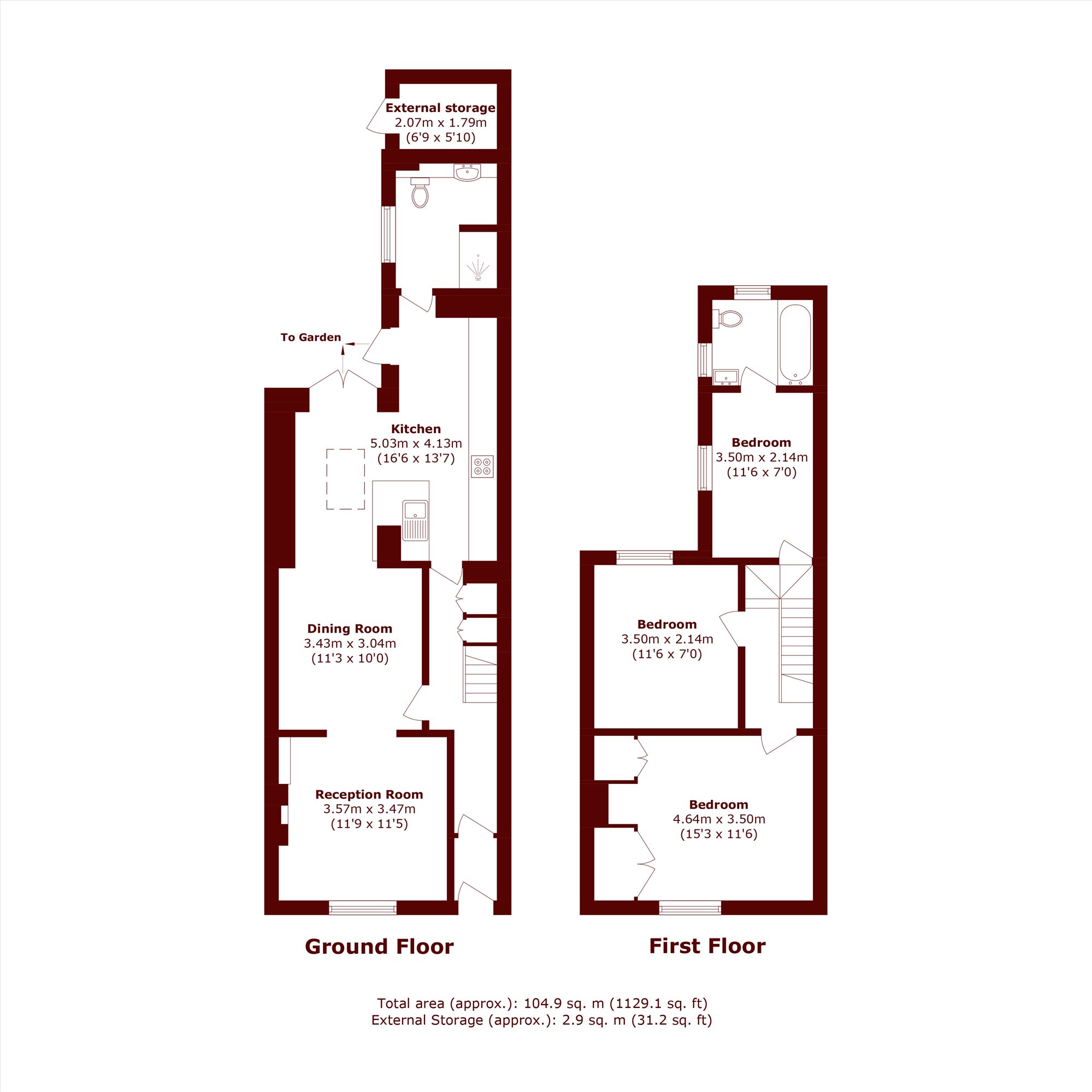 76, Crescent Road, London floorplan
