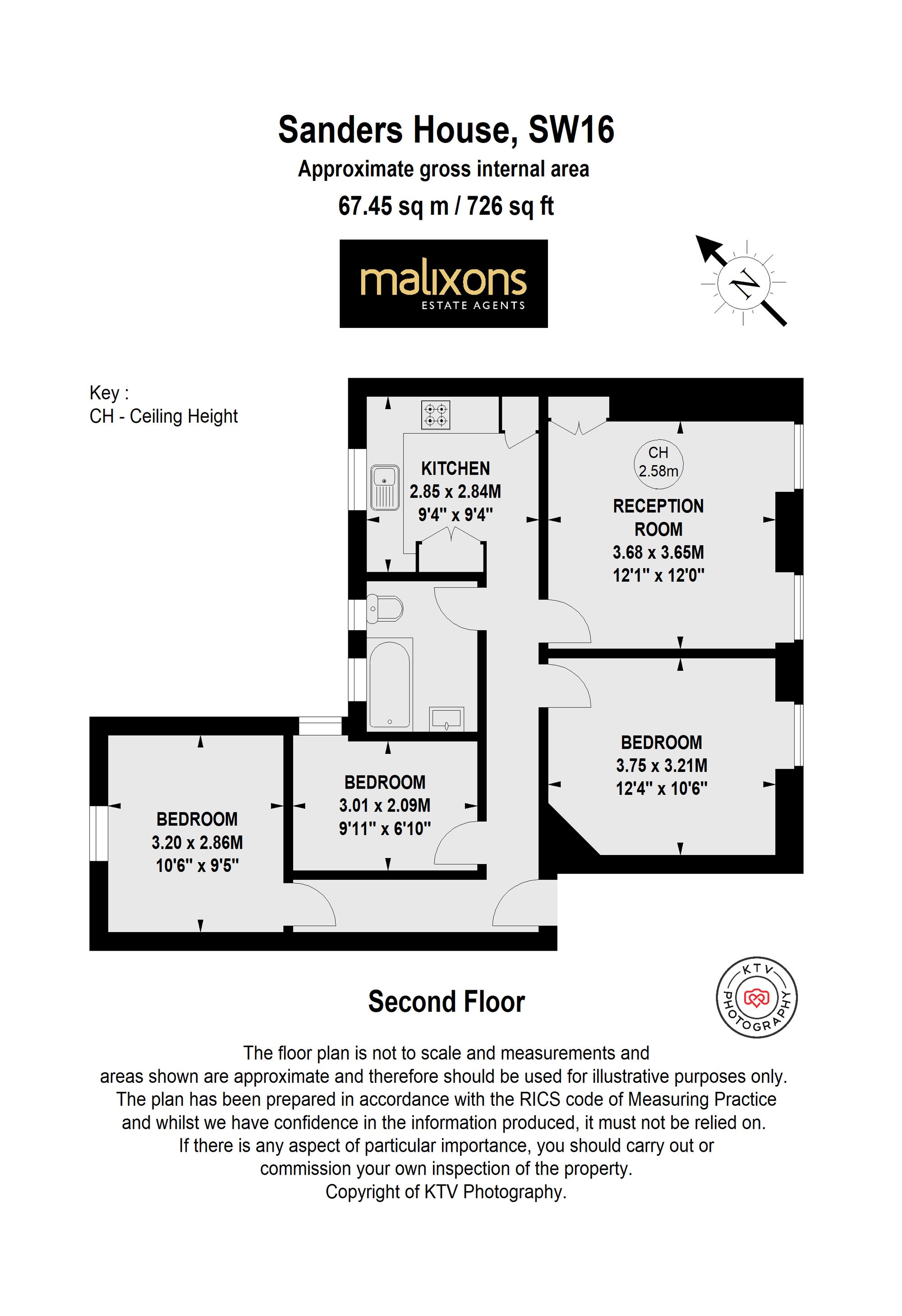 Flat 33, Sanders House Pathfield Road, London floorplan
