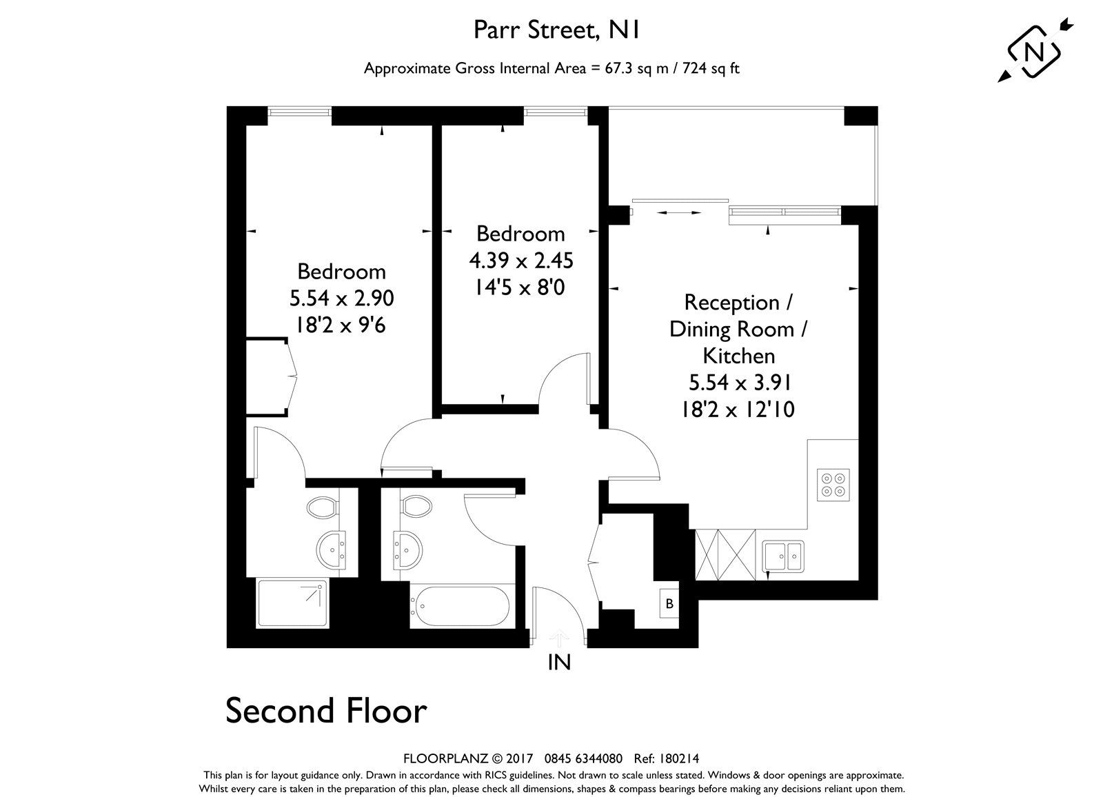 2 Bedrooms Flat to rent in Parr Street, London N1
