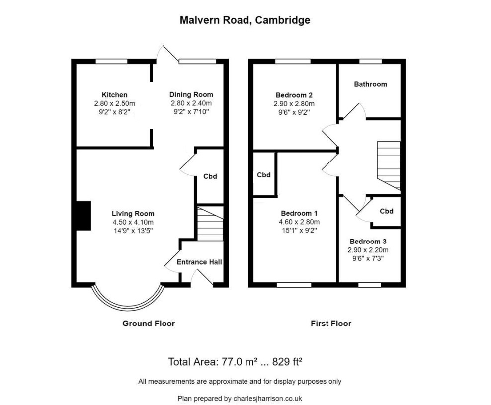 74, Malvern Road, Cambridgeshire floorplan