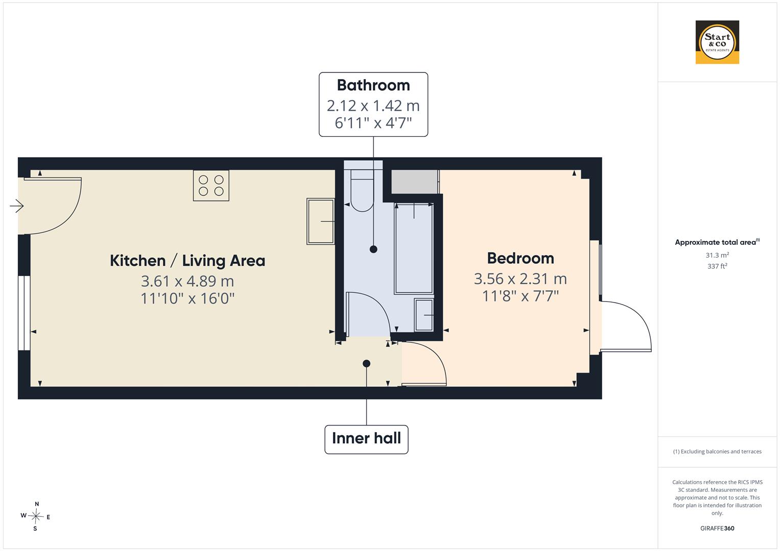 1 Carnarvon Court, St. Pirans Road, Newquay floorplan