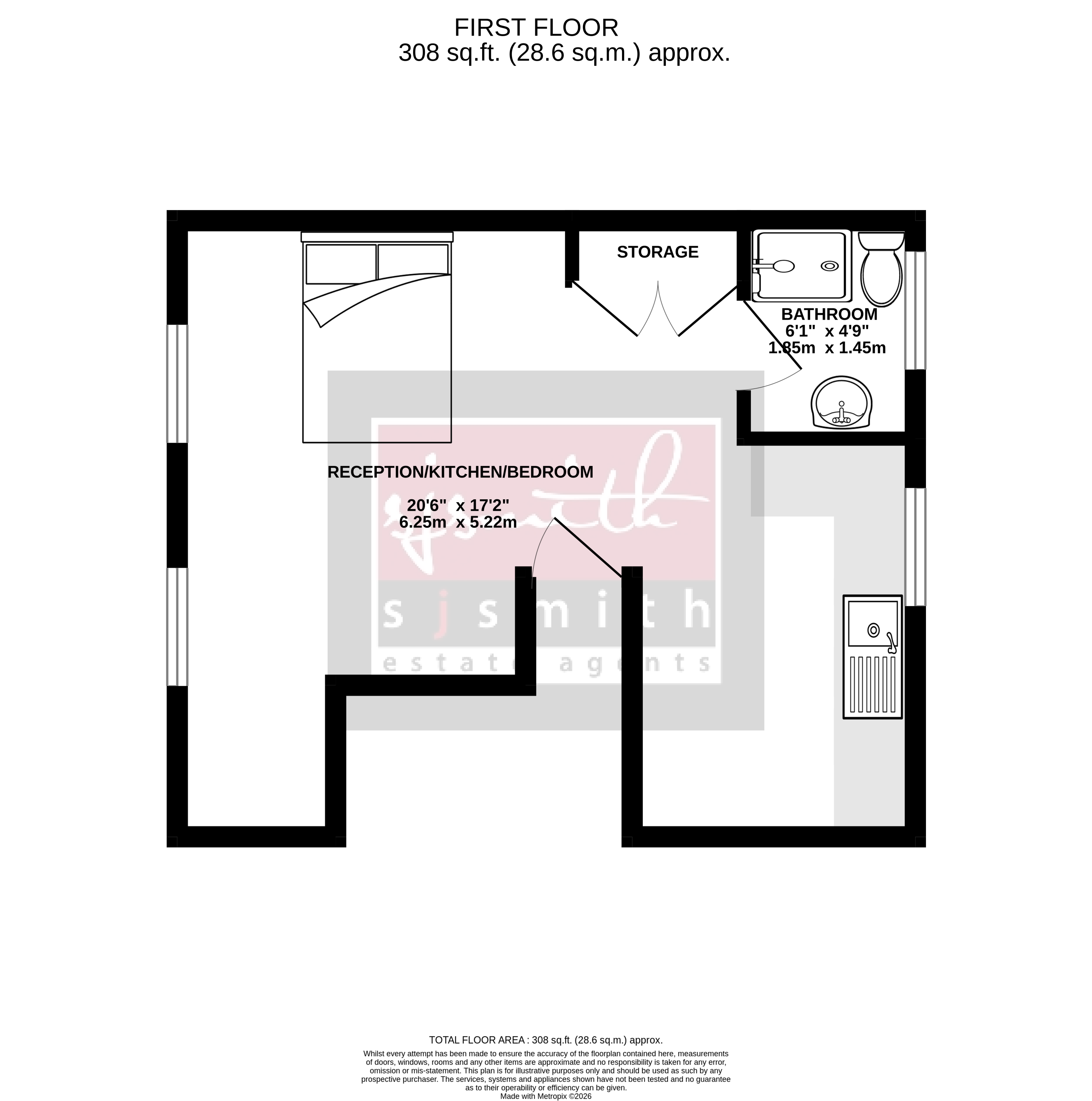 Studio 2, 8A, Elizabethan Close, Staines-upon-Thames floorplan