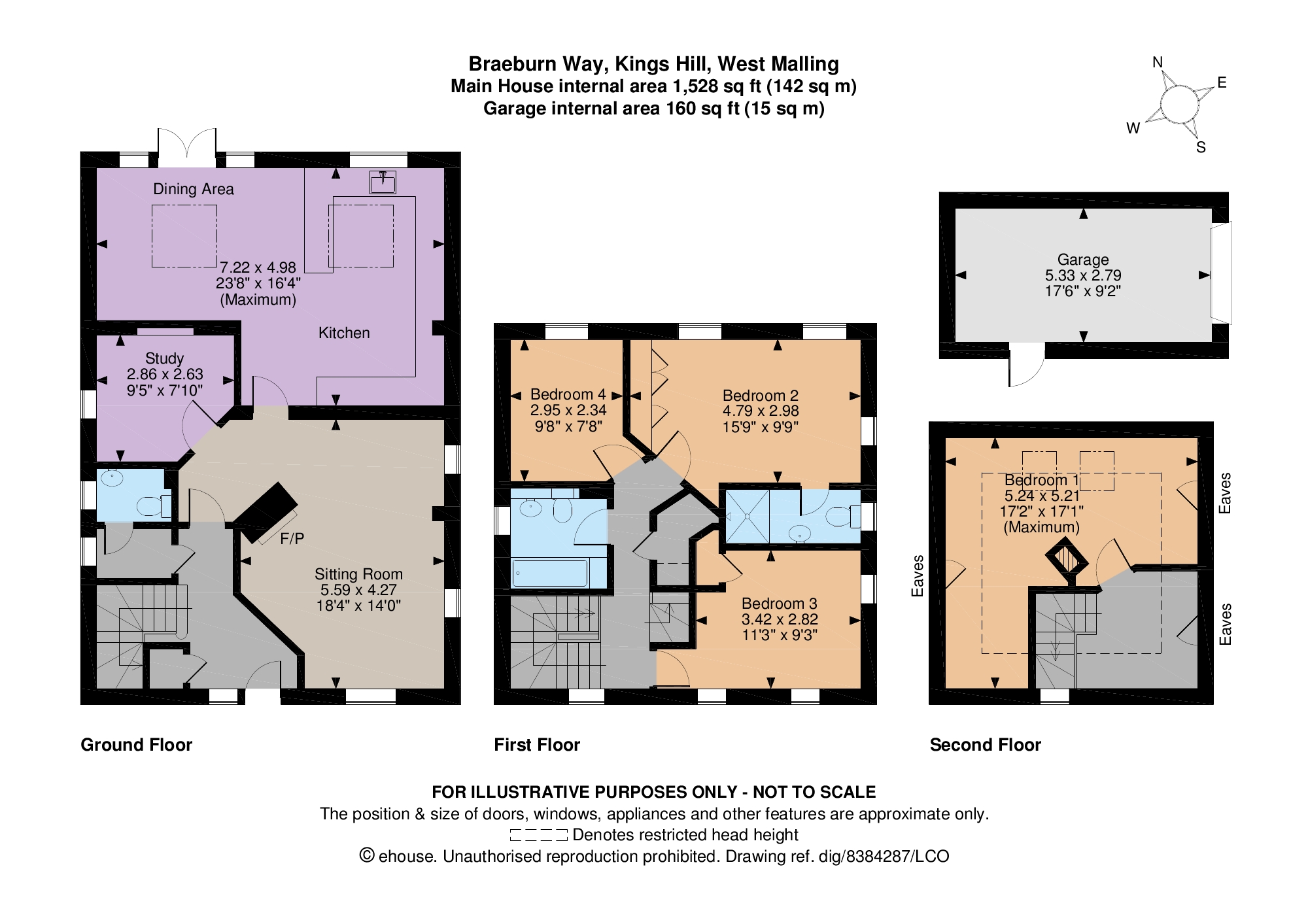 4 Bedrooms Detached house for sale in Braeburn Way, Kings Hill, West Malling, Kent ME19