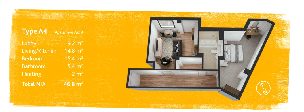 Apartment 3, Everards Court, 7, John Street, Somerset floorplan