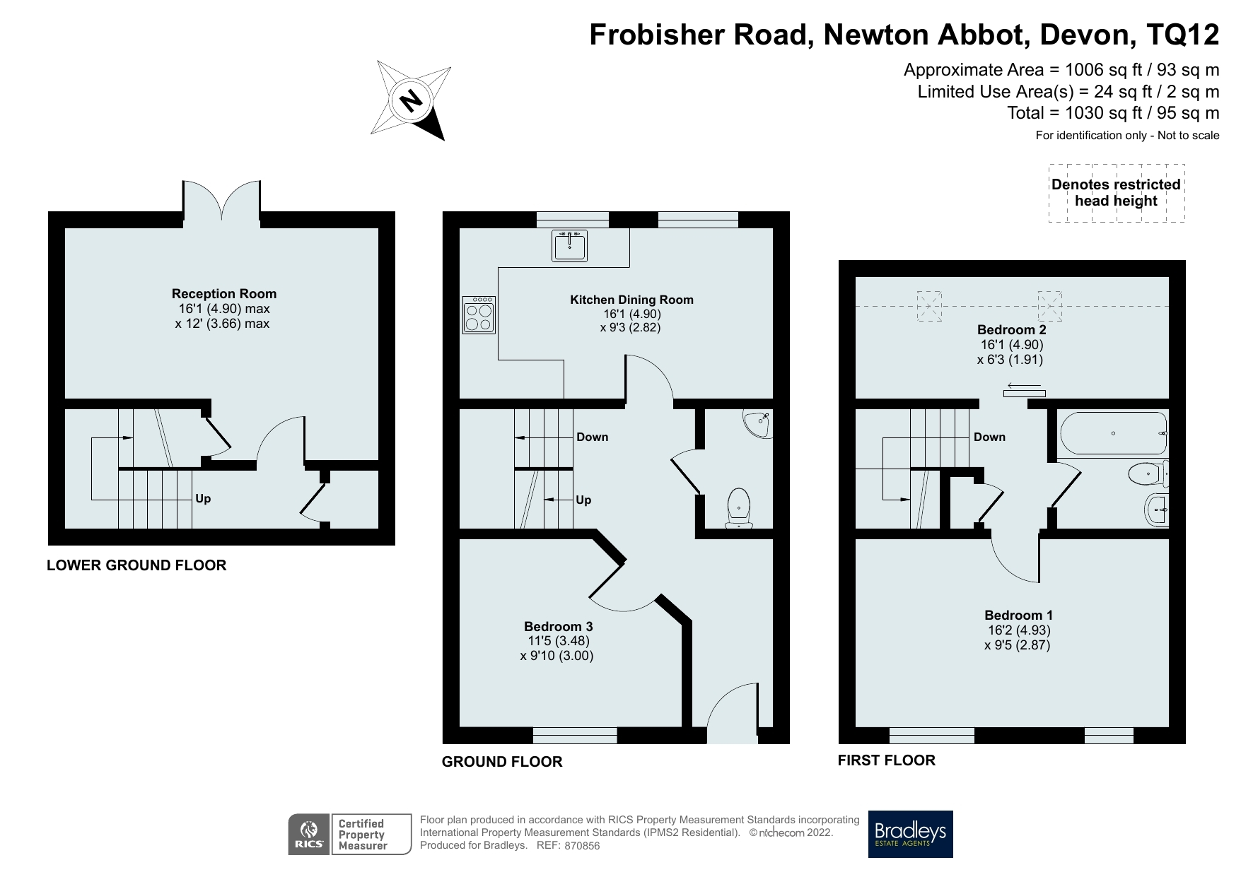 Frobisher Road, Newton Abbot, Devon TQ12, 2 bedroom terraced house for