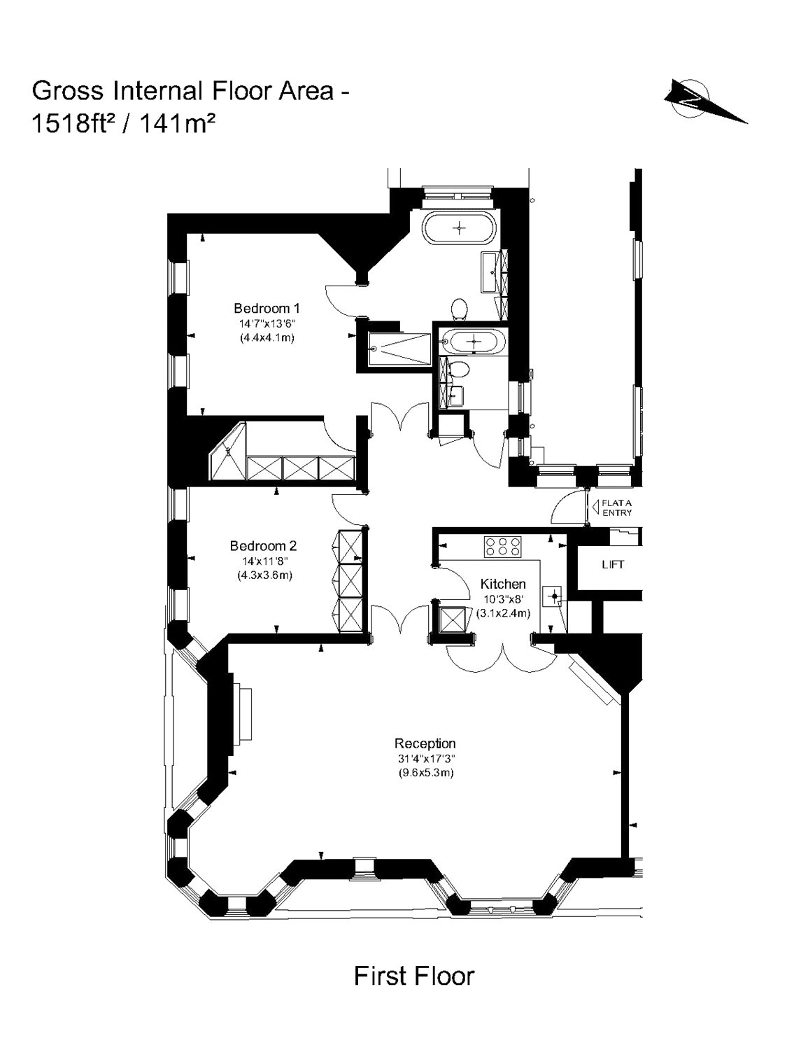 2 Bedrooms Flat to rent in North Audley Street, Mayfair, London W1K