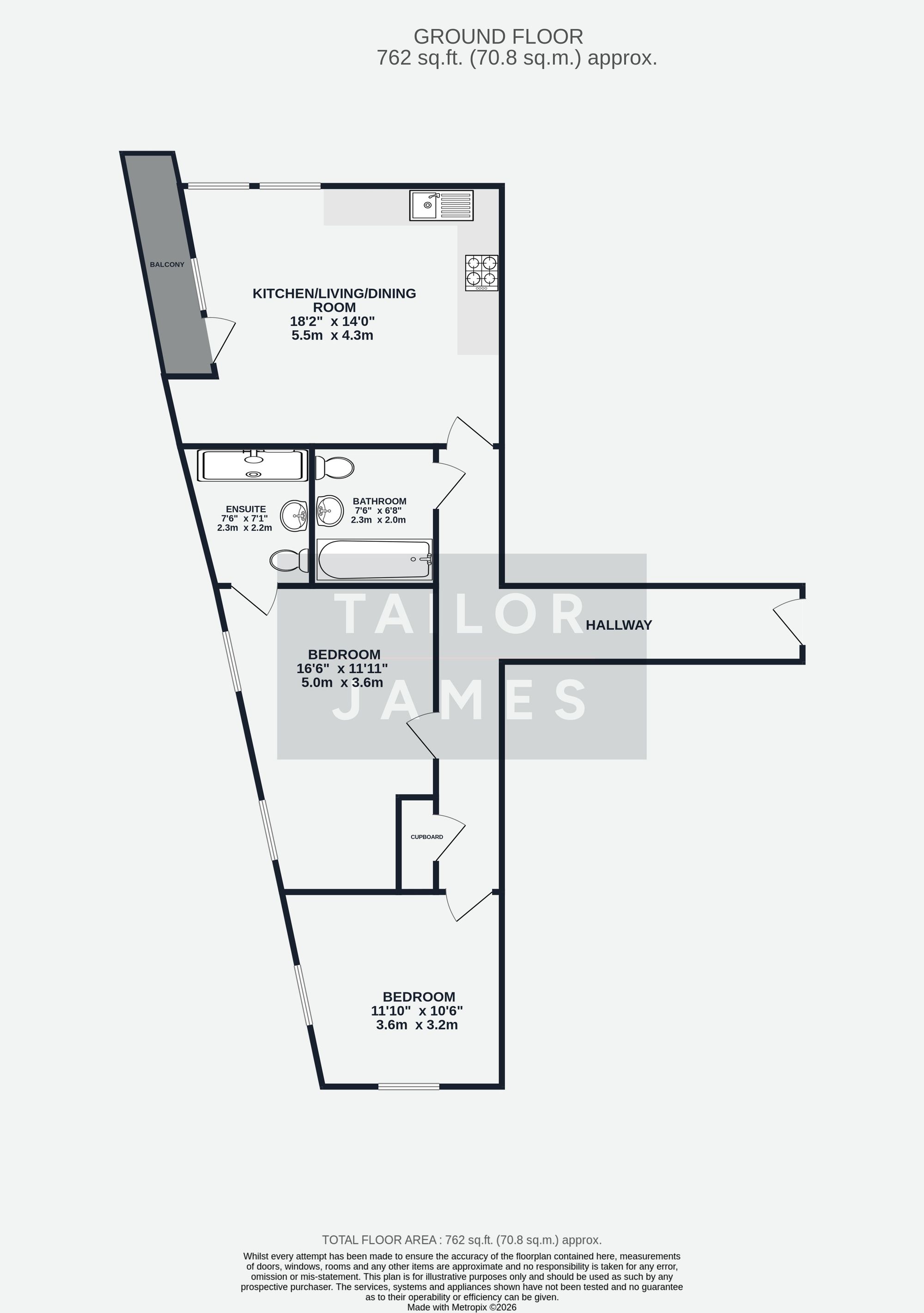 Flat 80, Embankment House, Brighton floorplan