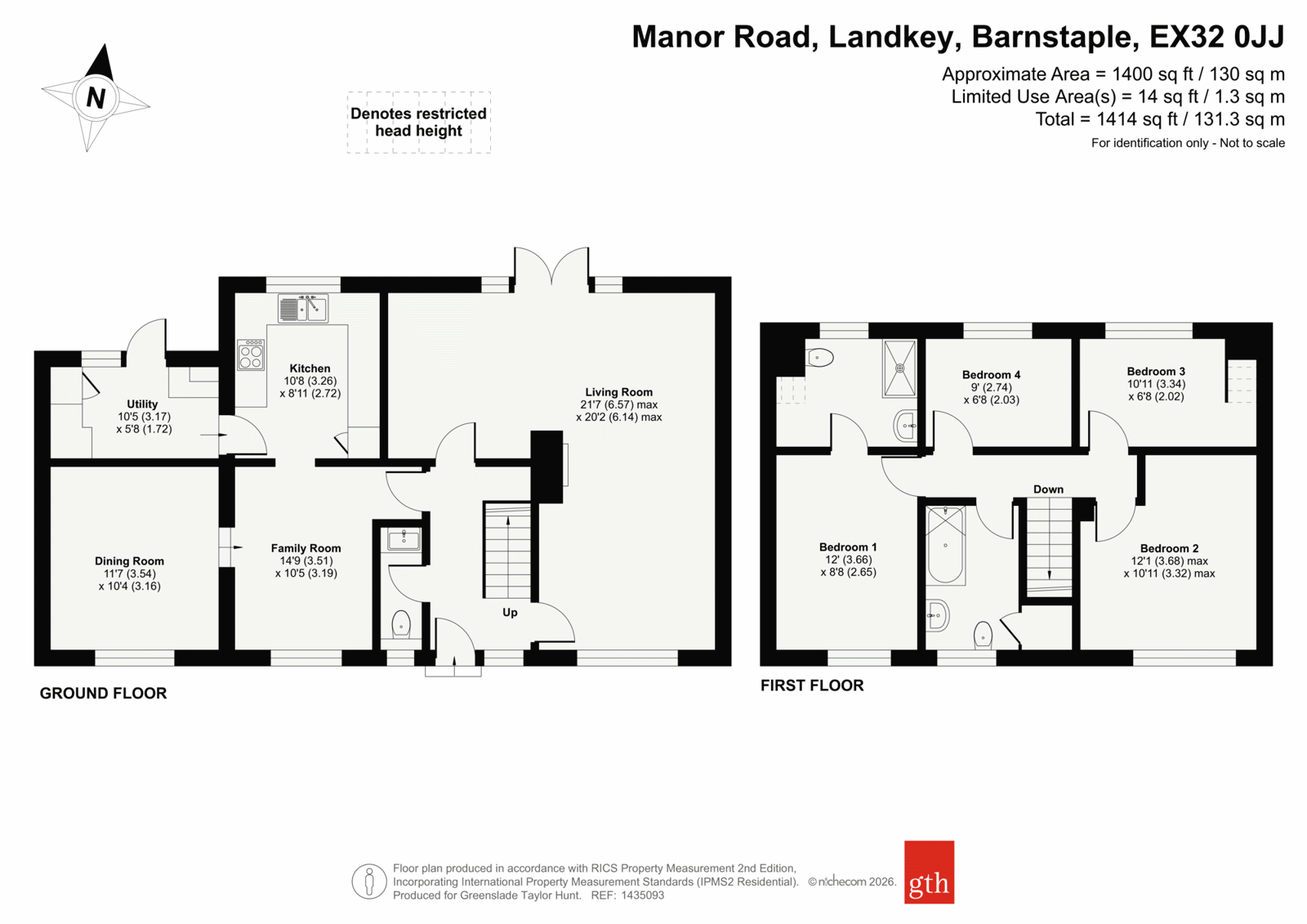 12, Manor Road, Barnstaple floorplan