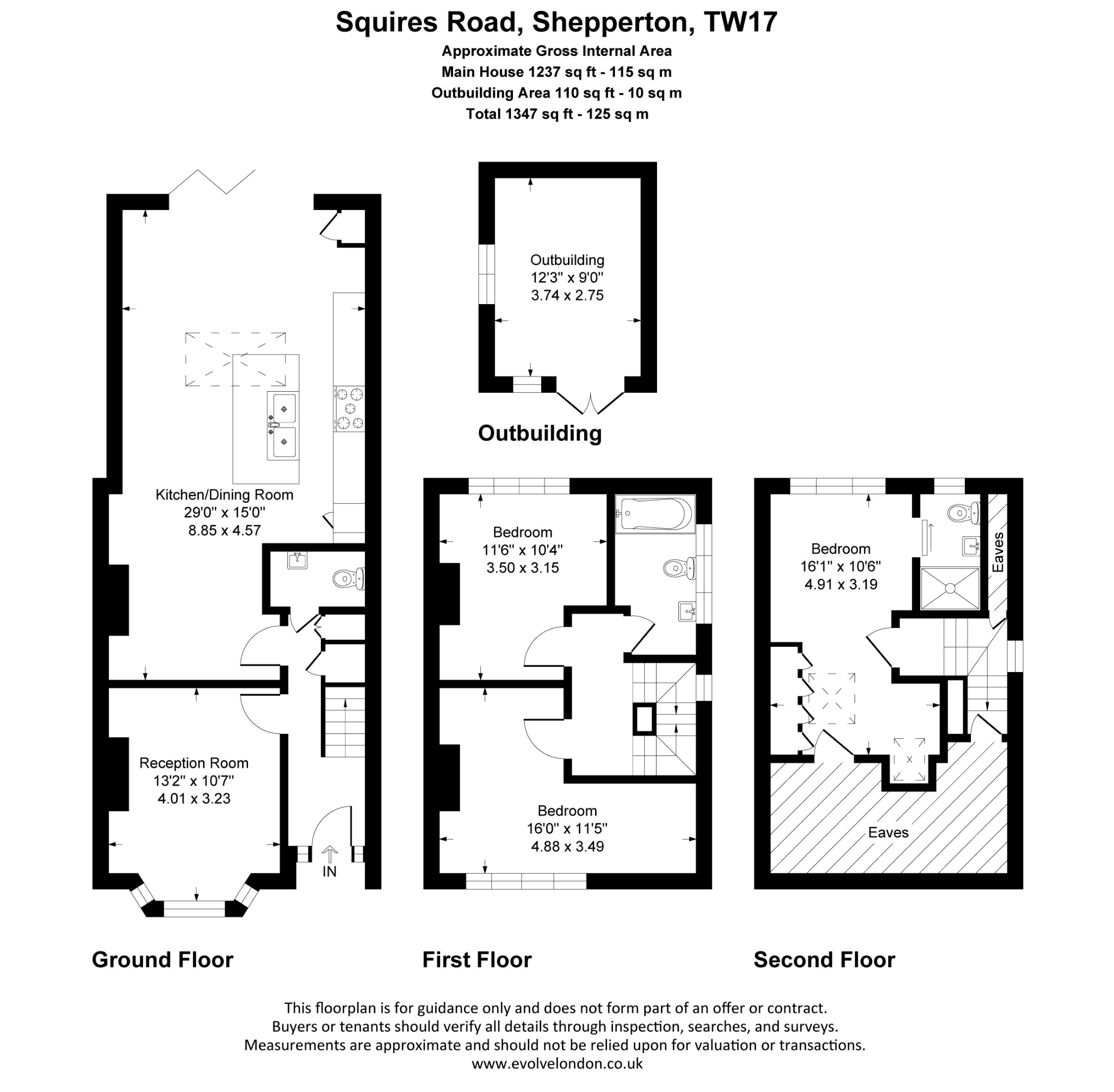 9, Squires Road, Shepperton floorplan