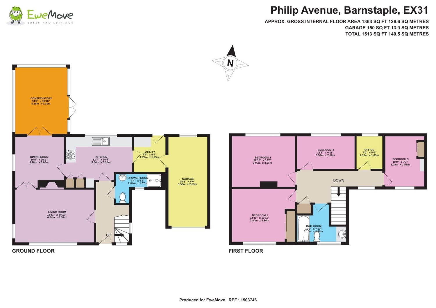 11, Philip Avenue, Barnstaple floorplan