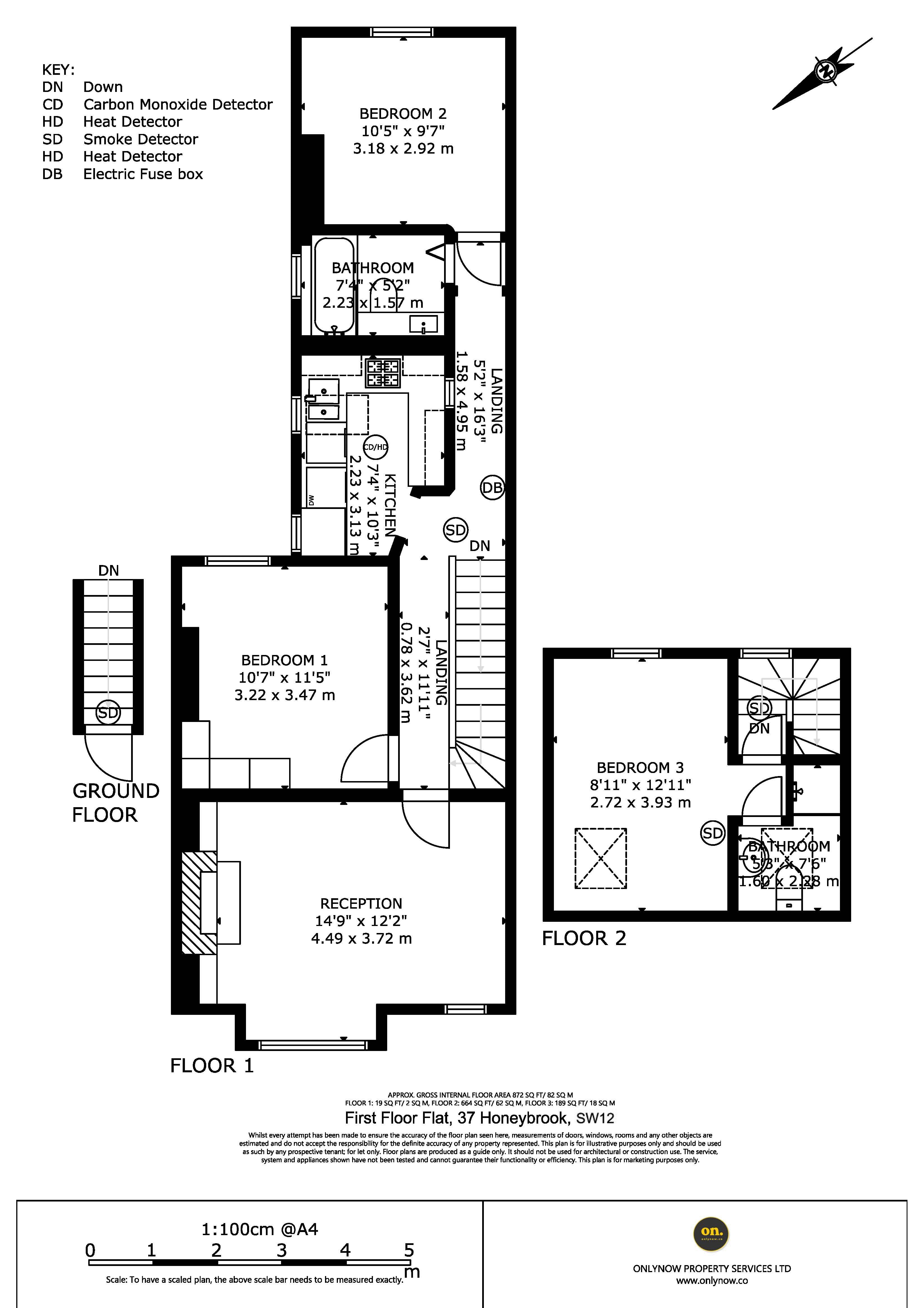 Honeybrook Road, Clapham South floorplan