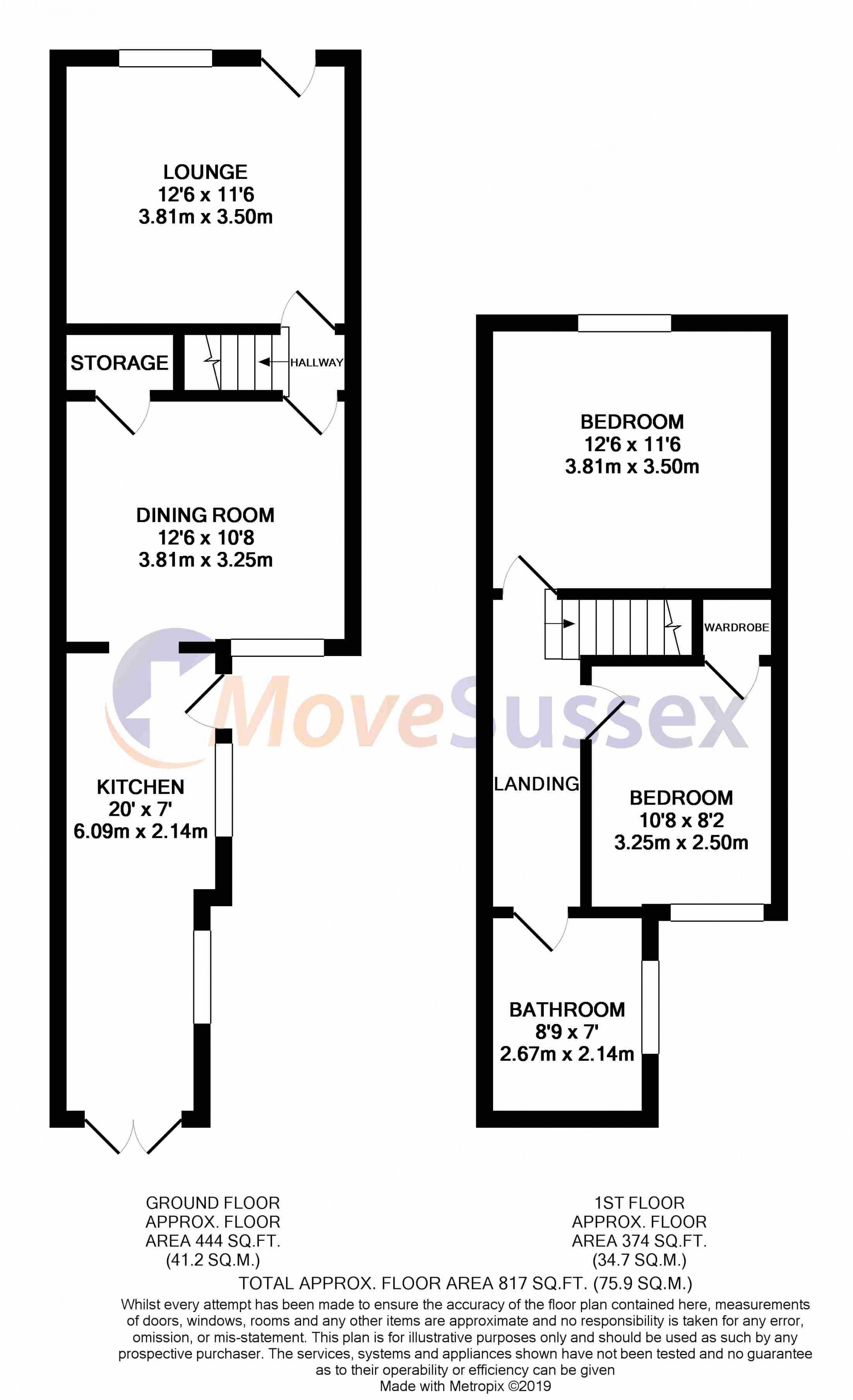 2 Bedrooms Terraced house for sale in Brook Street, Polegate, East Sussex BN26