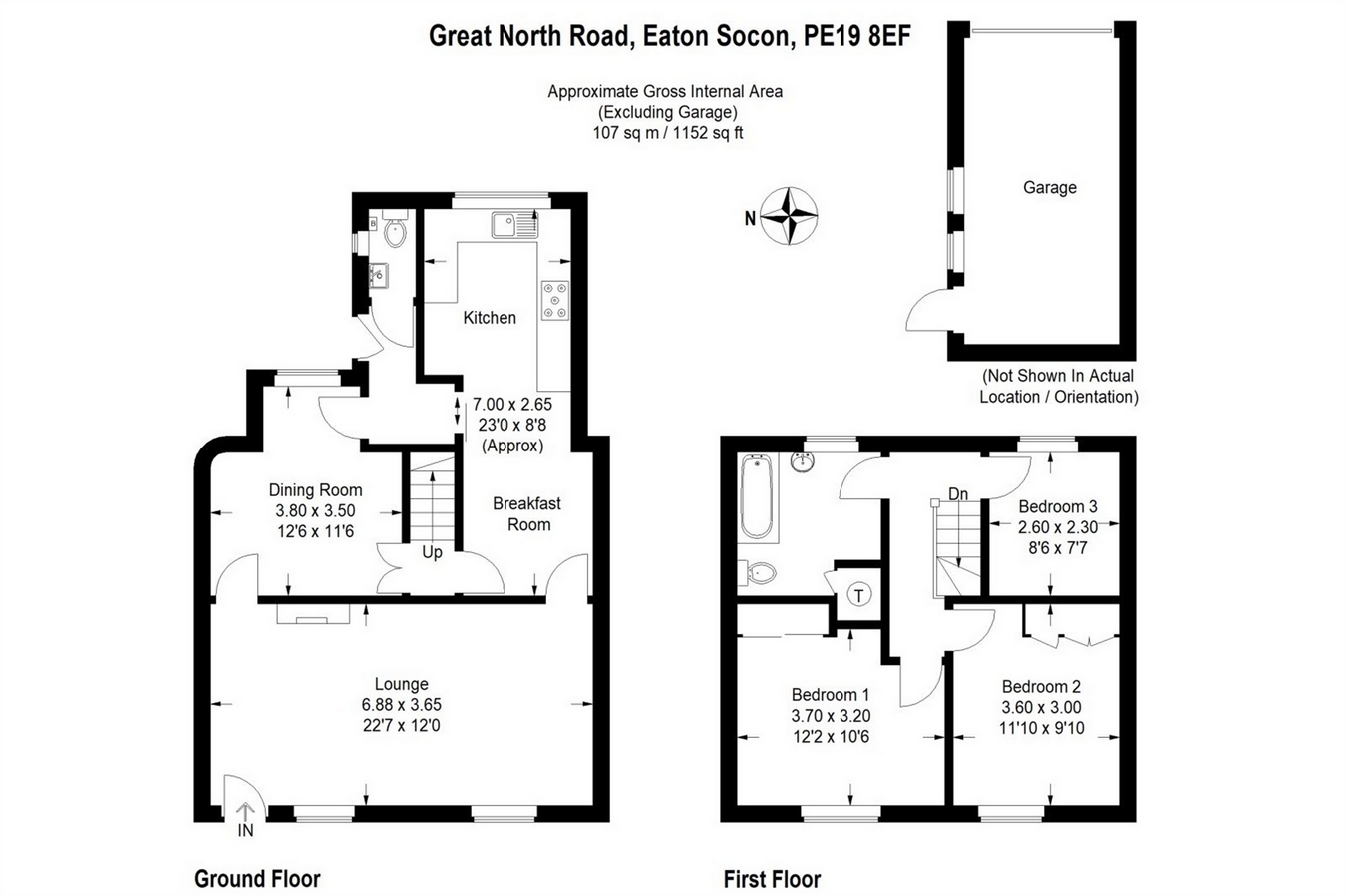 3 Bedrooms Semi-detached house for sale in Eaton Socon, St Neots, Cambridgeshire PE19