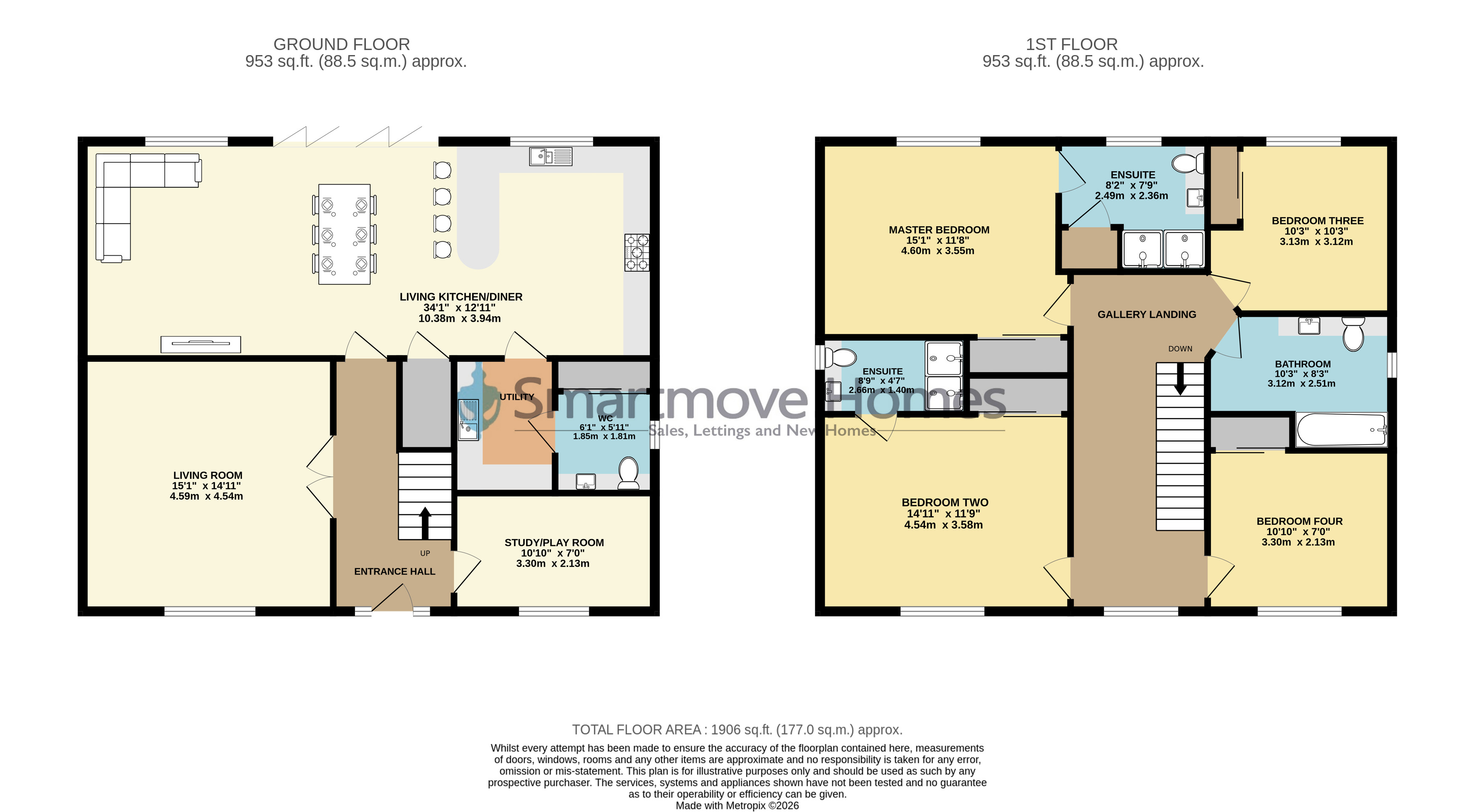 6, High Ridge, Heanor floorplan