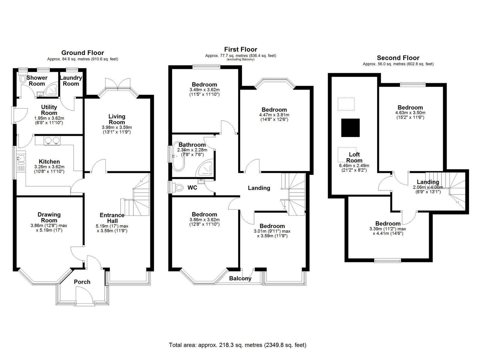 16, Castlemain Avenue, Bournemouth floorplan