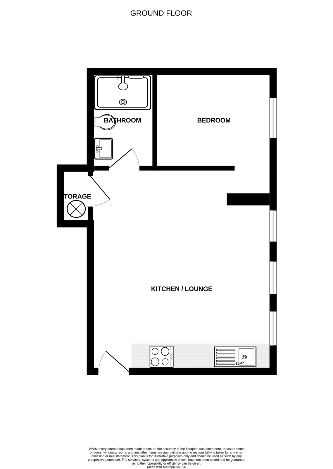 Flat 1, 19, Ash Street, Aldershot floorplan