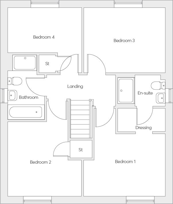 3, Off Newton Church Road, Danderhall, Dalkeith floorplan