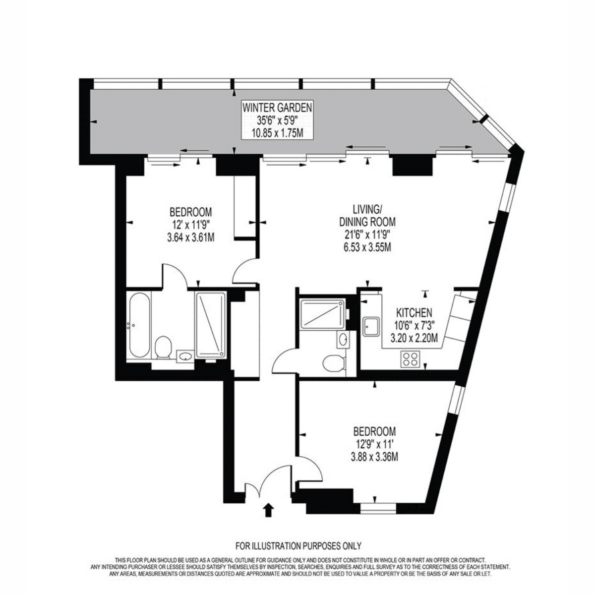 3 Dollar Bay Place, London floorplan