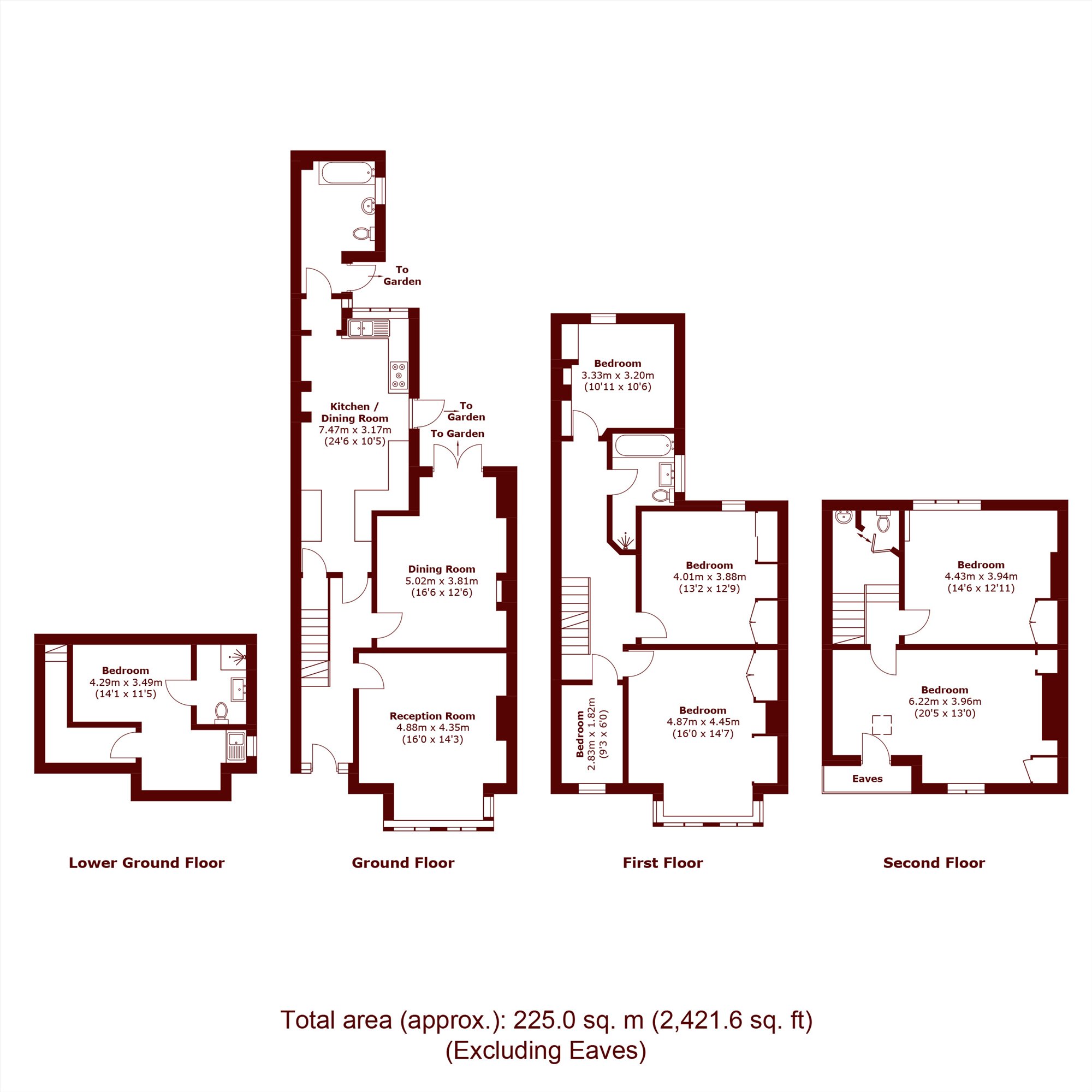 104, Knollys Road, London floorplan